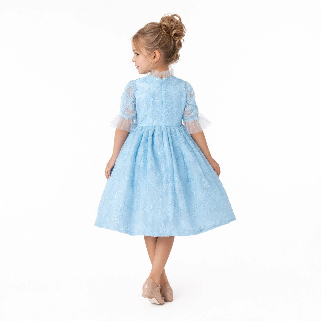 Faeella Girls Sky Petal Music Box Dress
