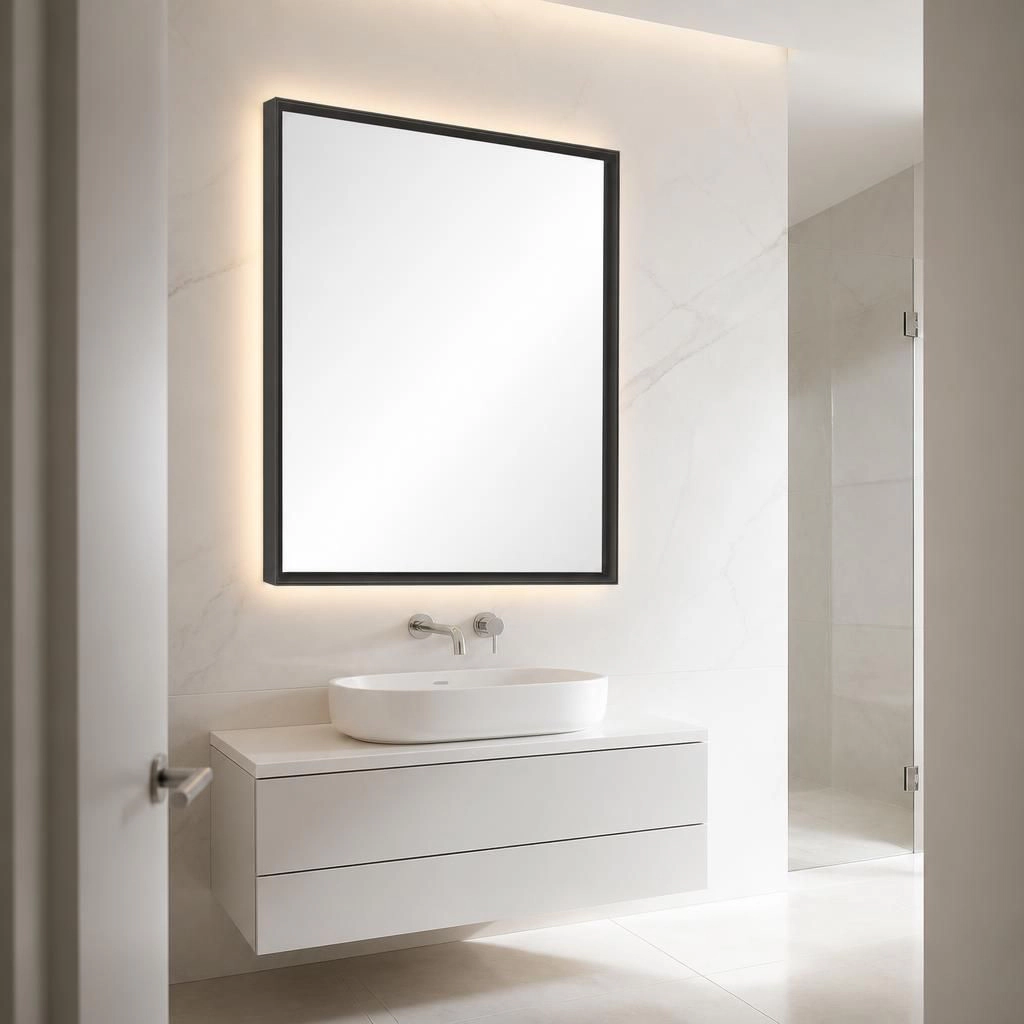 ELEMENT ACE Large Rectangular Wall Mounted Bathroom Mirror