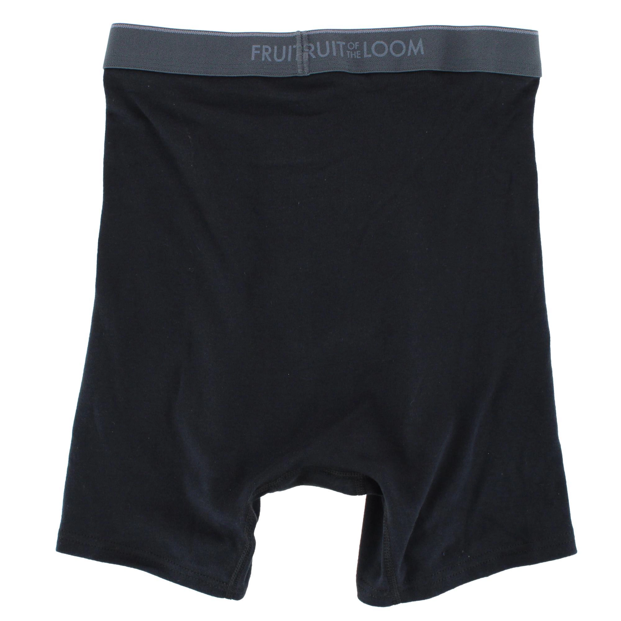 Fruit of the Loom Men's Eversoft CoolZone Fly Black Boxer Briefs (7 Pack)