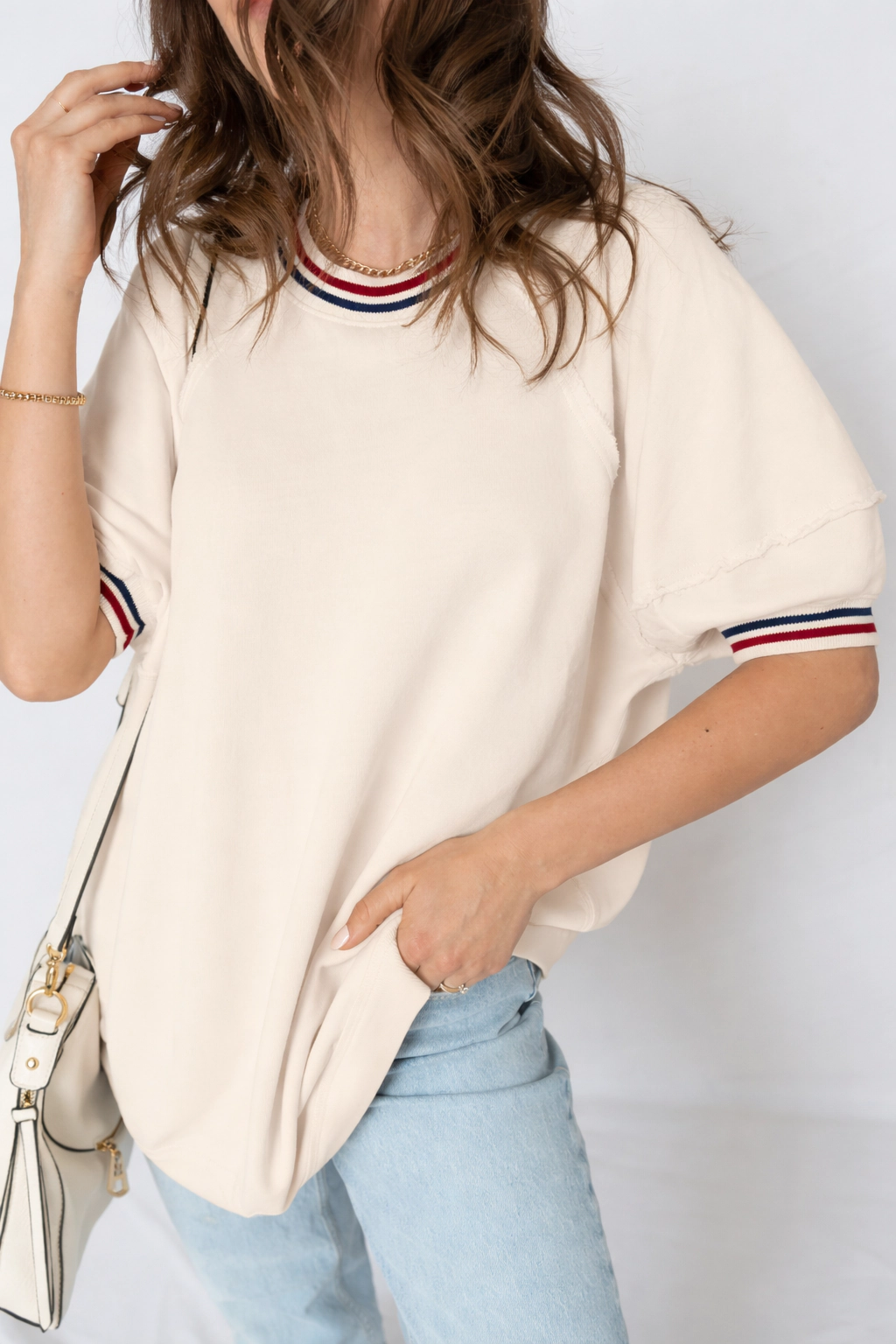 Threaded Pear Women's Haisley Sleeve Loose Tunic Top