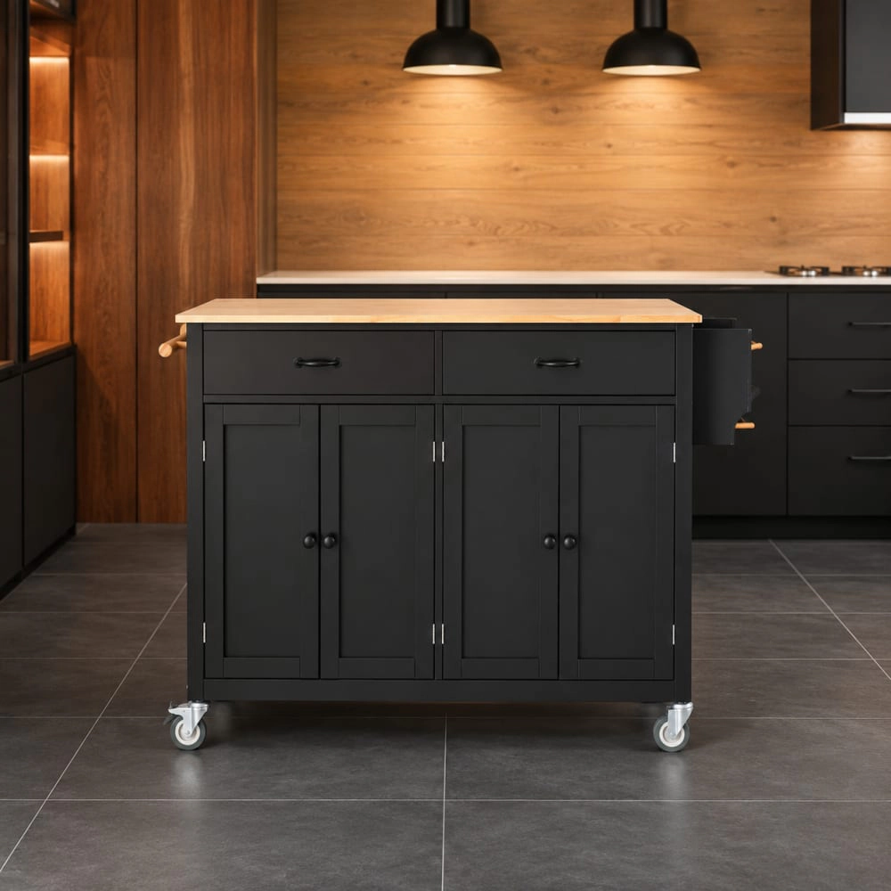 ELEMENT ACE Functional MDF Kitchen Island Cart