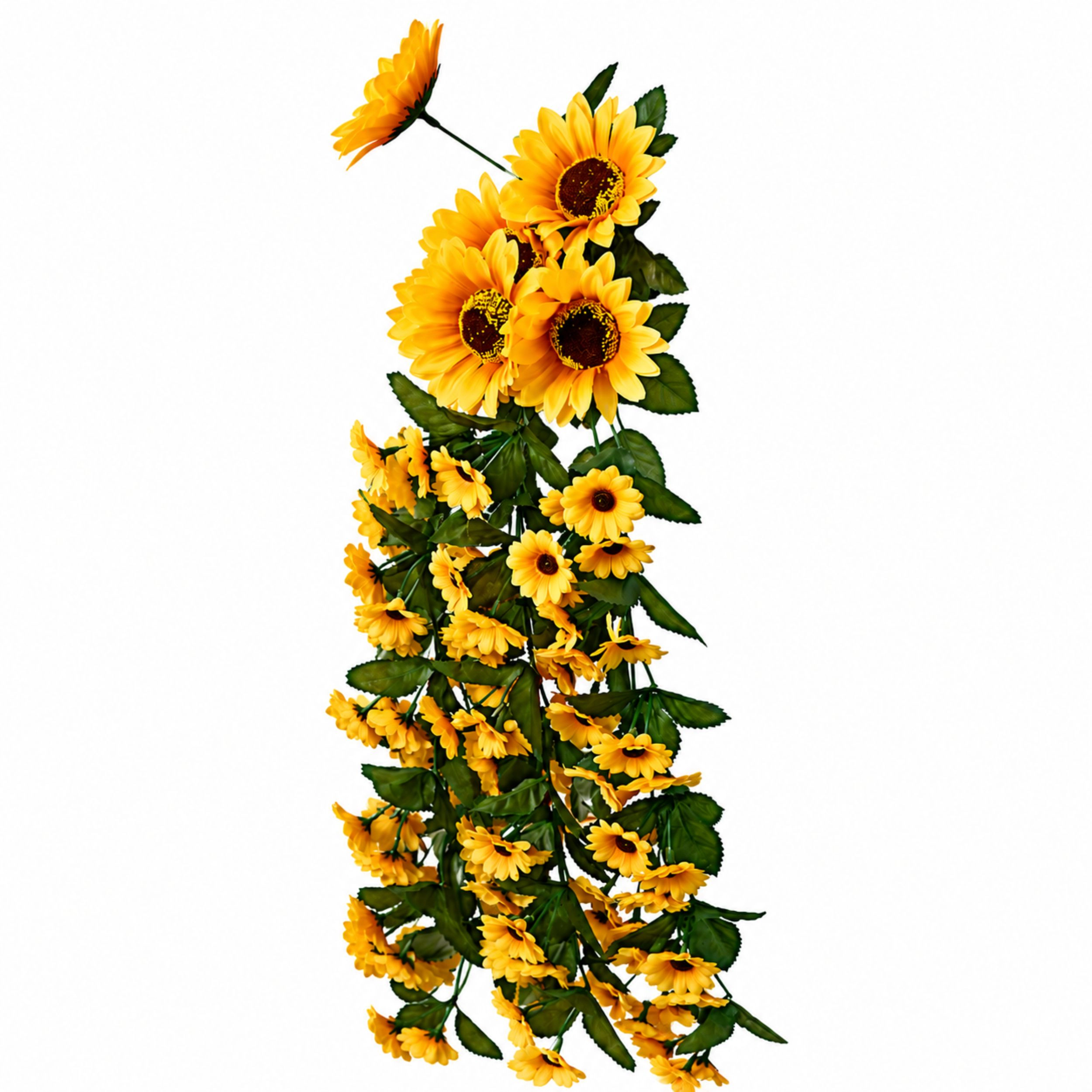 Home Collection 22-Inch Silk Artificial Sunflower Hanging Vine Bush