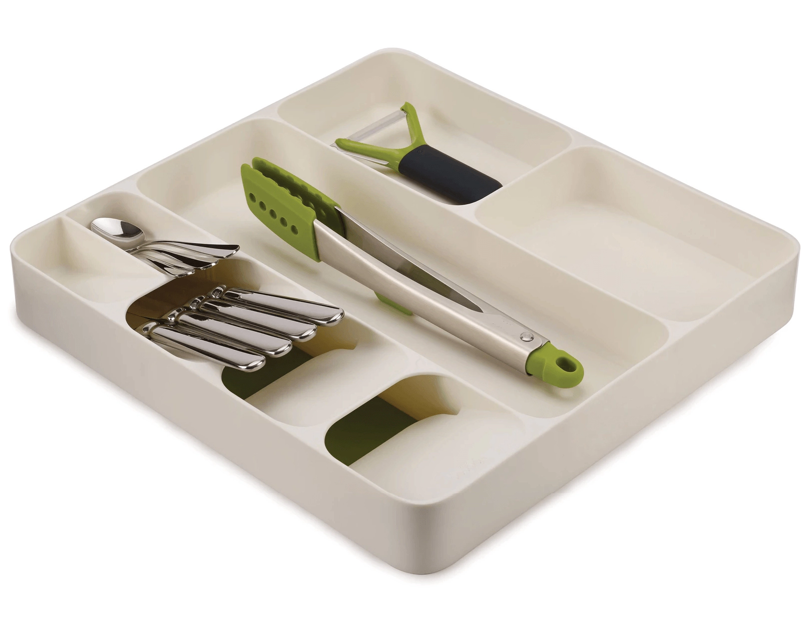 Cheer Collection Kitchen Drawer Cutlery Organizer, Large Flatware Tray