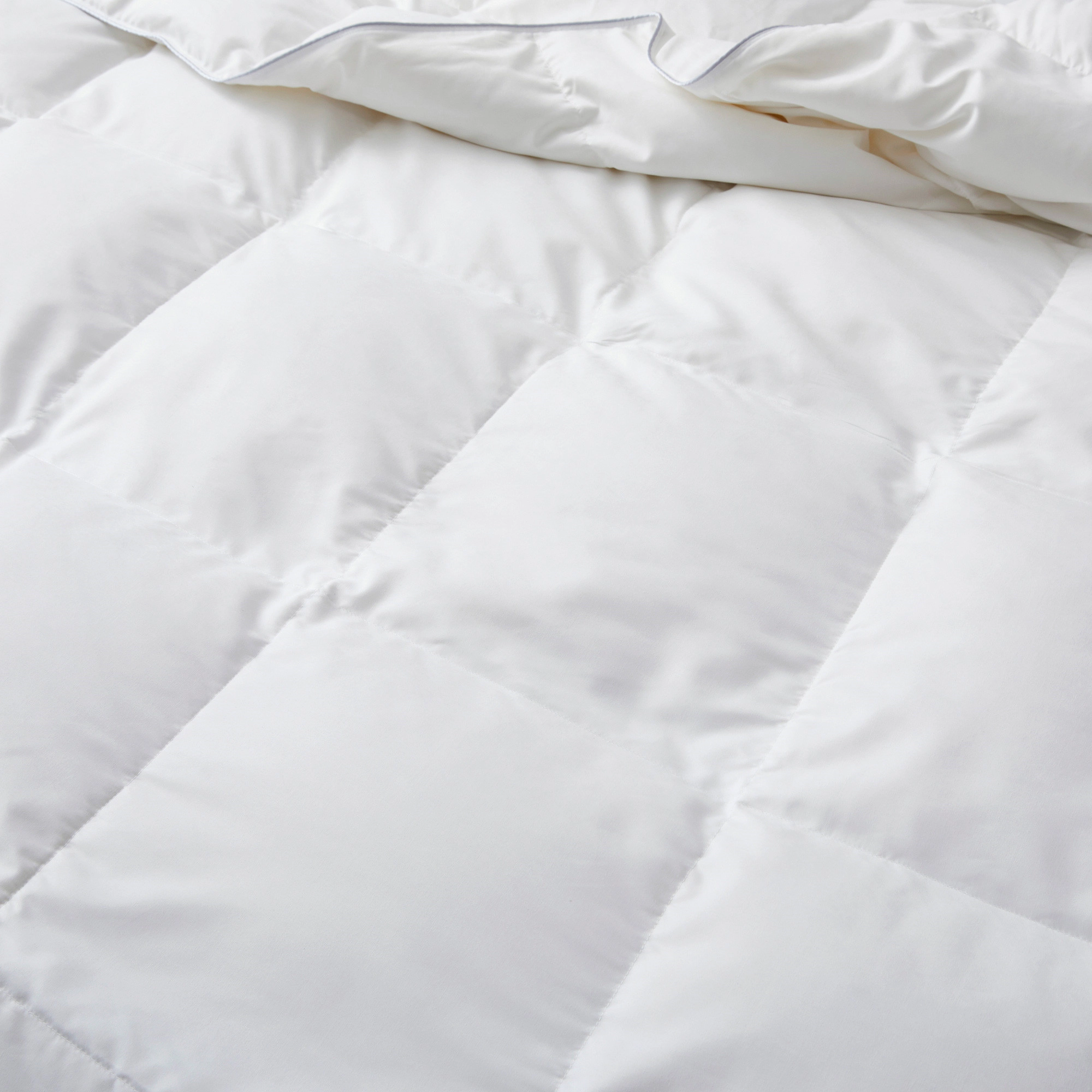 Unikome Lightweight White Goose Feather Down Fiber Comforter, Soft Noiseless Duvet Insert for Summer