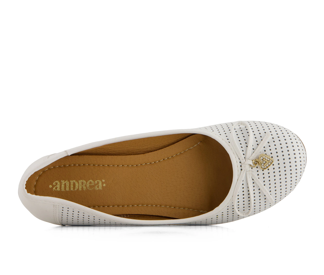 Andrea Womens Laser Cut Pattern Ballerinas