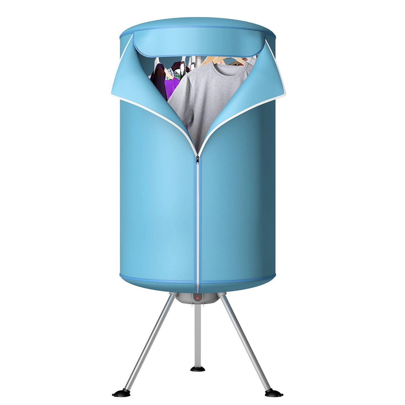 SUGIFT Lightweight Foldable Ventless Laundry Clothes Dryer 22-lb Capacity Blue Portable Wardrobe Style with Timer