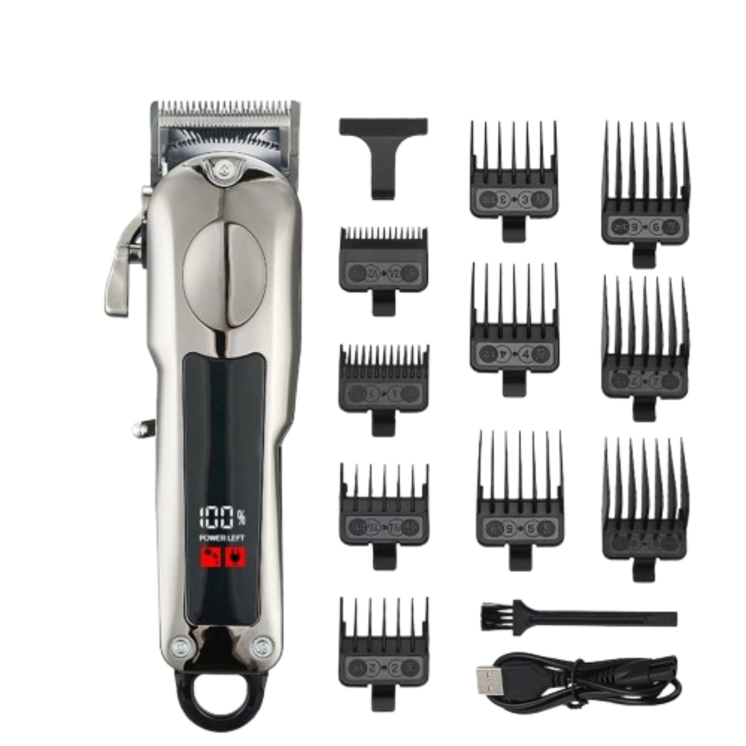 Home Collection Cordless Hair Clipper and Trimmer Kit with 10 Cutting Guards