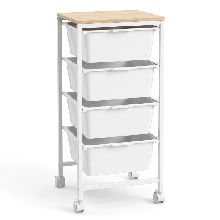 Hivvago Rolling Storage Cart with Tabletop