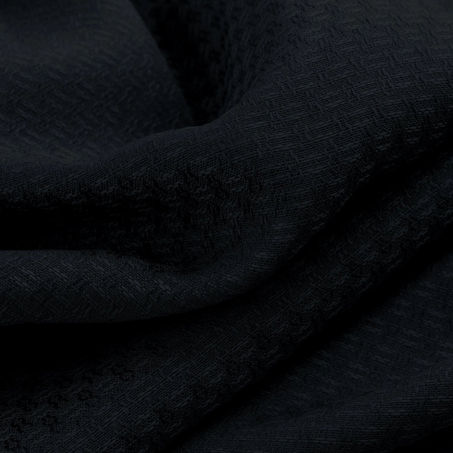Olivia Gray 100% Polyester 250 GSM Basket Weave Ian Luxury Jacquard Blackout Grommet Curtain Panel 54" x 90