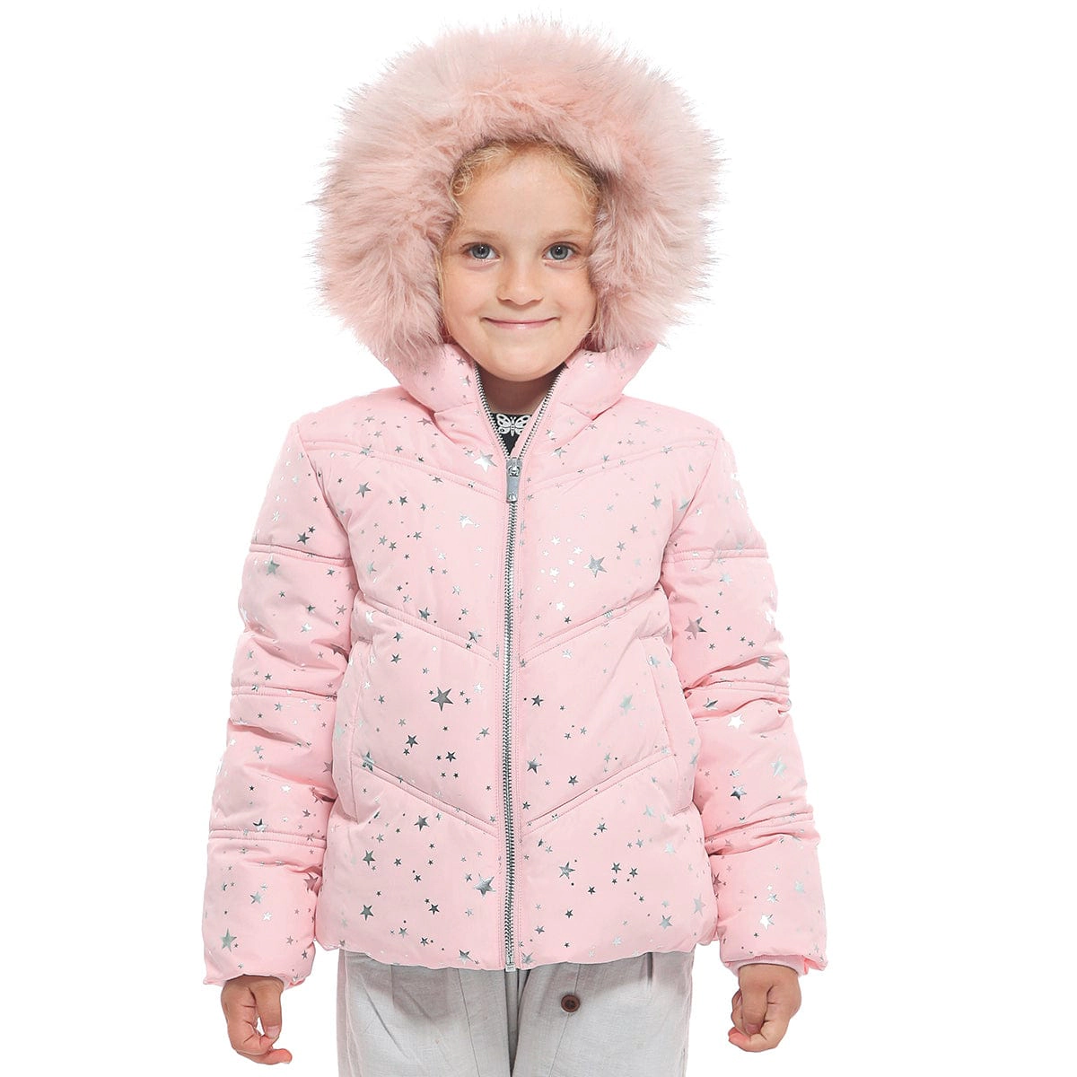 Rokka&Rolla Little & Big Kid Girls Heavyweight Puffer Jacket Bubble Coat