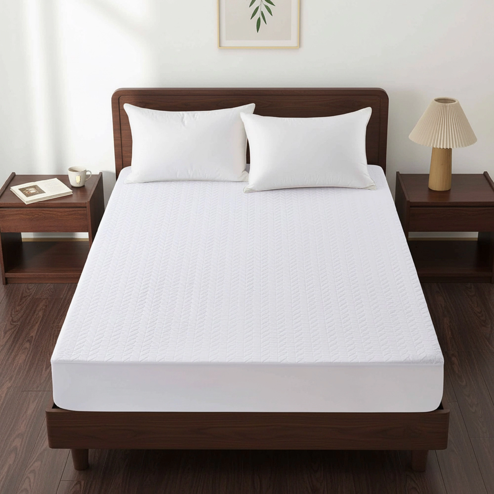 Unikome Waterproof Diamond-Quilted Mattress Protector with Deep Pocket