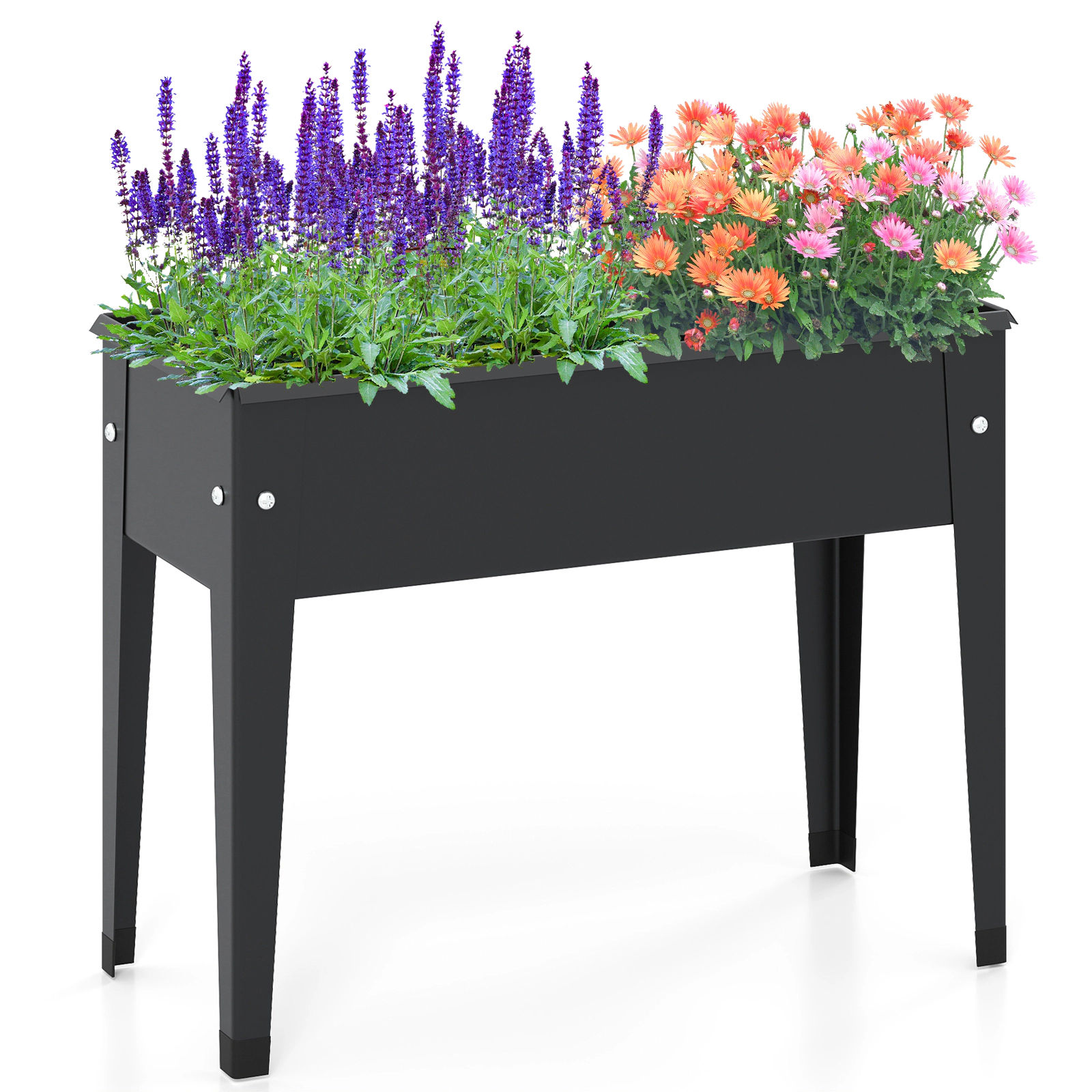 LJG Raised Garden Bed Elevated Metal Gardening Box with Legs