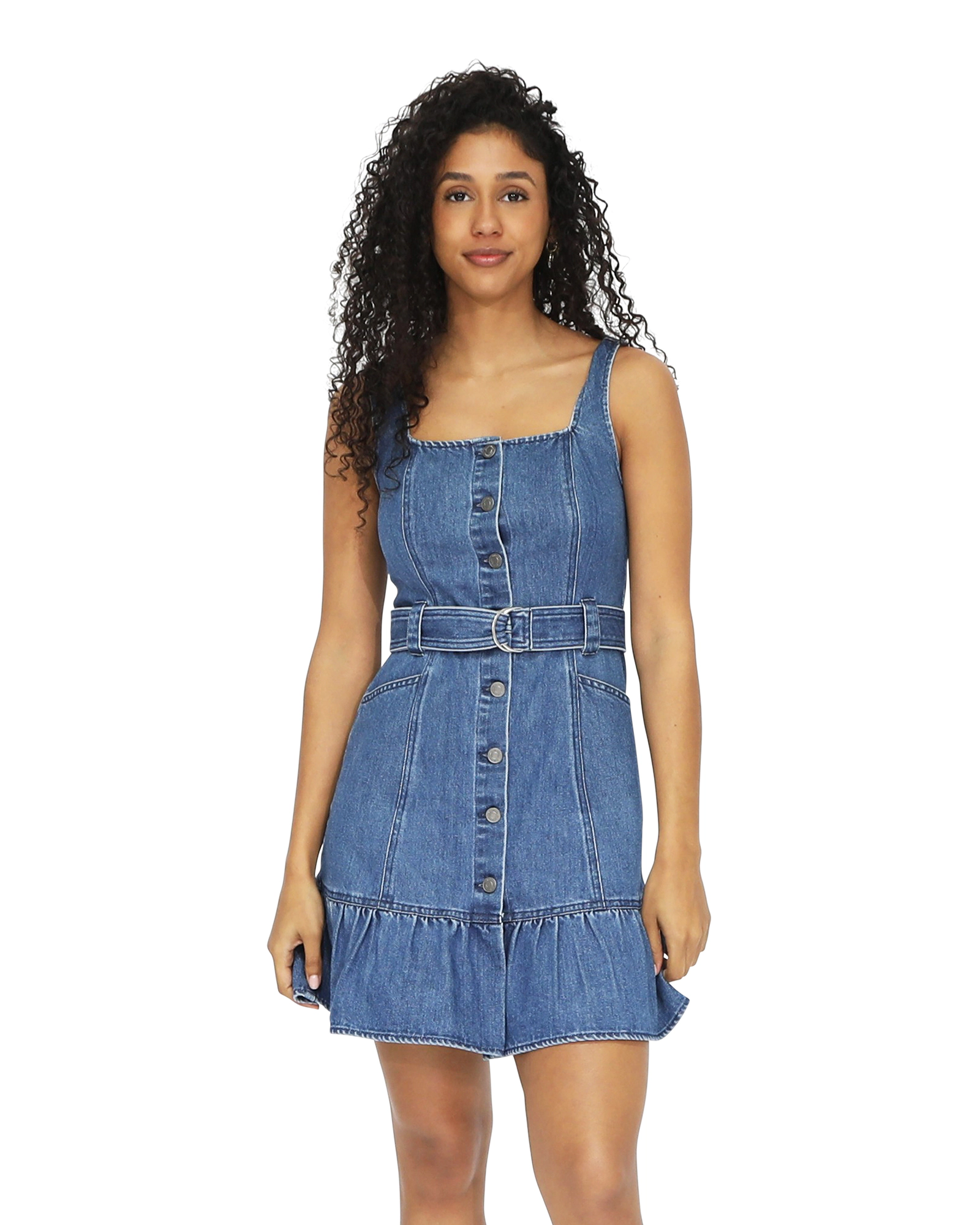 Belle & Bloom Womens Reunite Denim Mini Dress