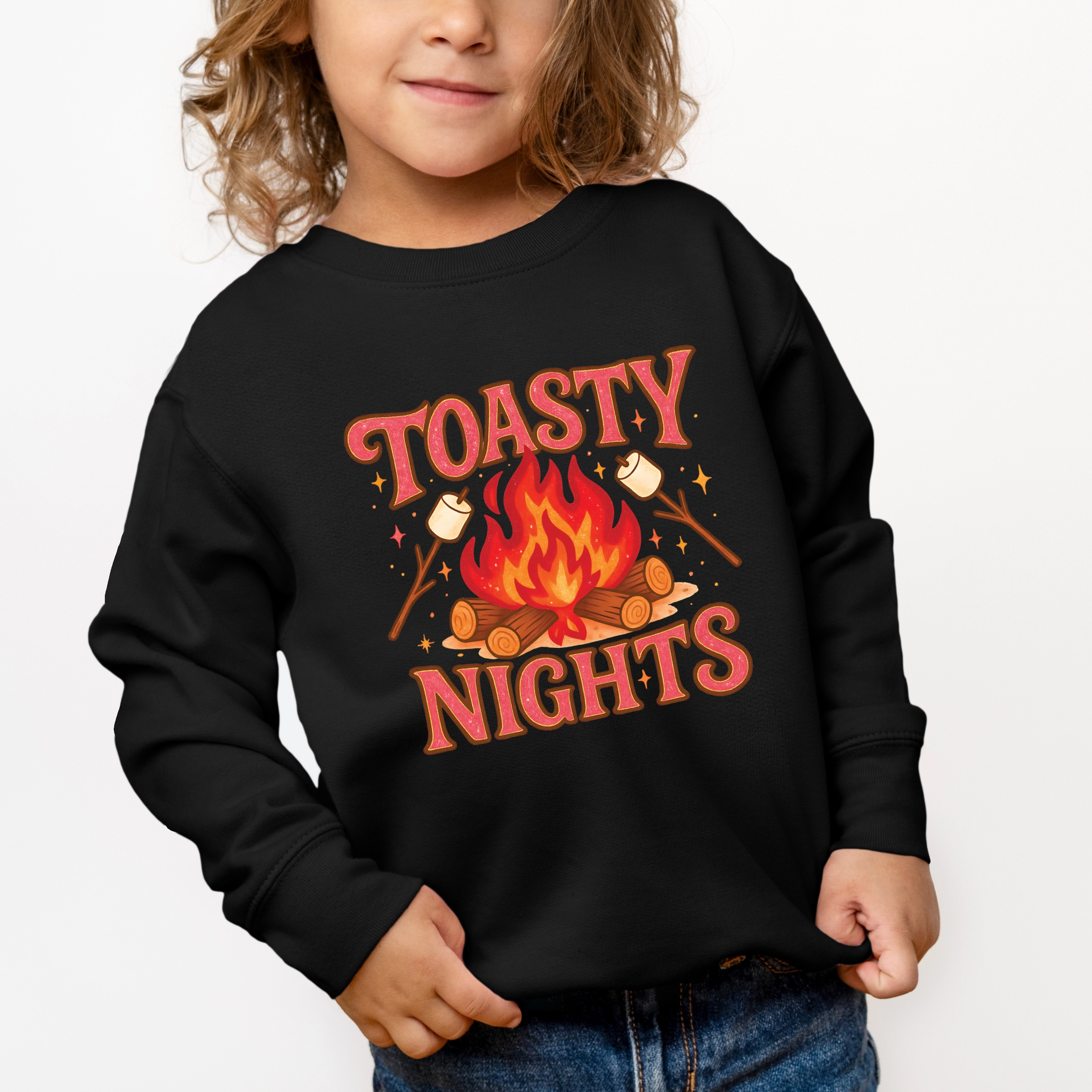 The Juniper Shop - Toasty Nights Marshmallow Toddler Graphic Sweatshirt