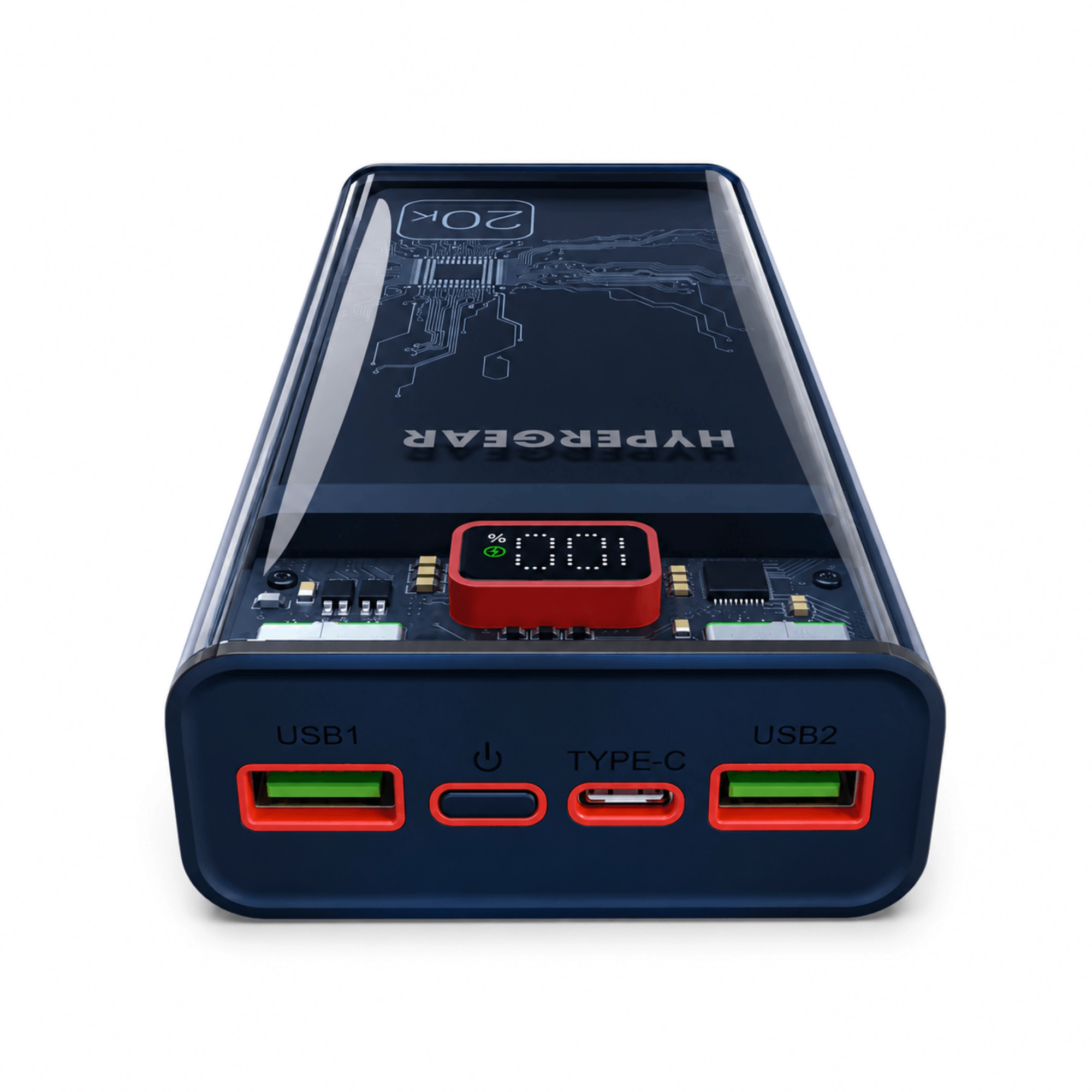 HyperGear ClearCharge XL 20000mAh Transparent PD Power Bank