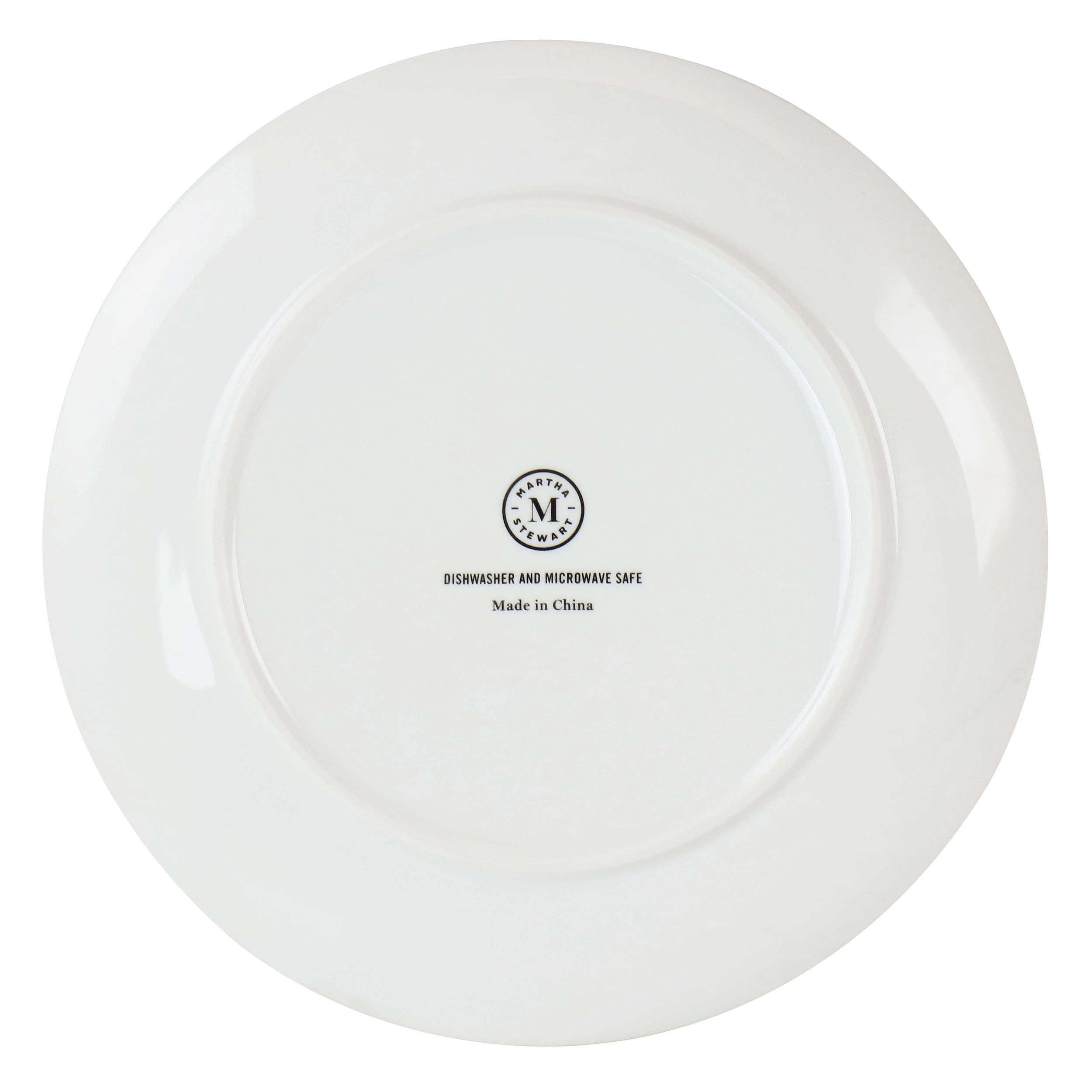 Martha Stewart 8 Inch Fine Ceramic 6 Piece Floral Decorated Dessert Plate Set