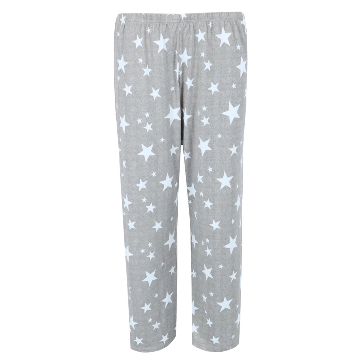 PJ Couture Women's Grey Star Notch Collar Capri Set
