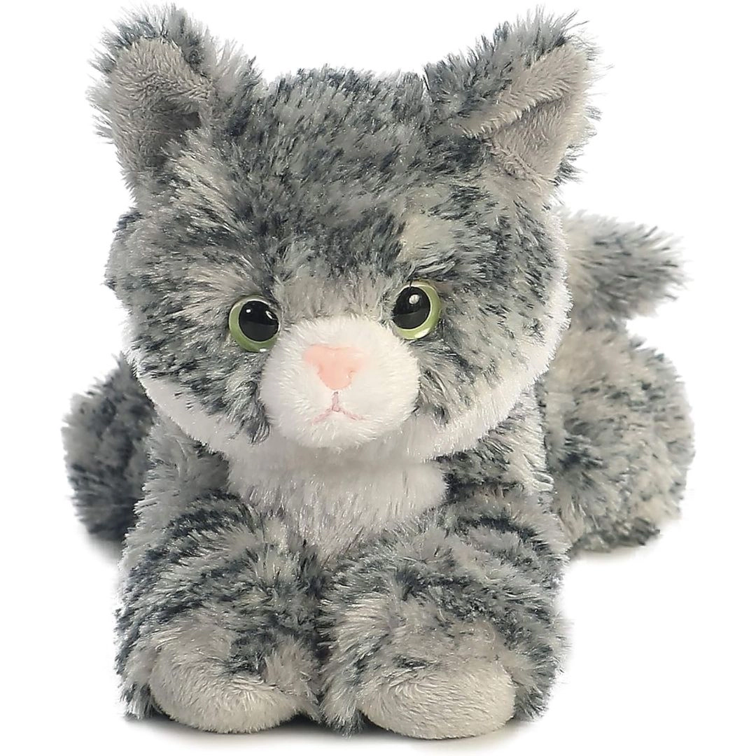 Aurora Mini Flopsie Lily Grey Tabby Cat 8-Inch Stuffed Animal Plush