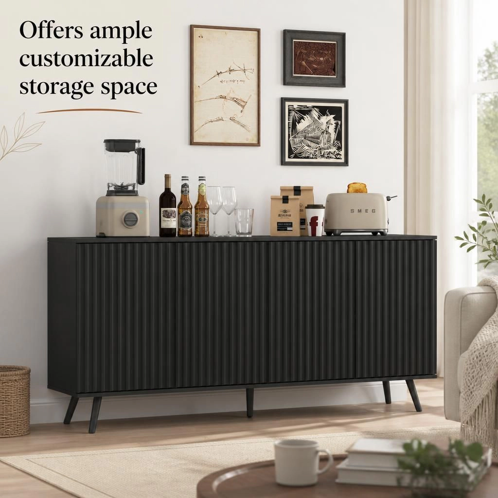 GOODSILO 59" Modern Storage Sideboard Buffet Cabinet