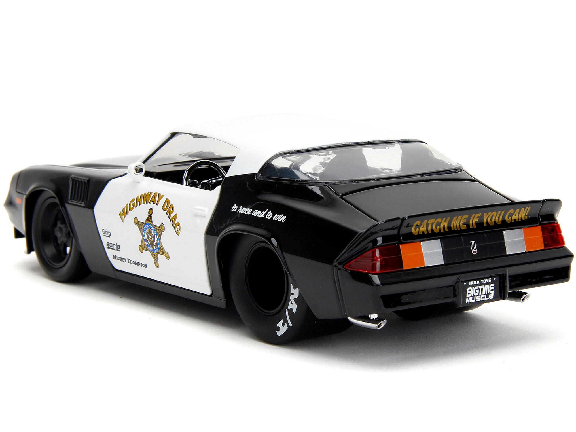 Jada Collectible 1979 Chevrolet Camaro Z28 Police Black And White "Highway Drag" "Bigtime Muscle" Series 1/24 Diecast