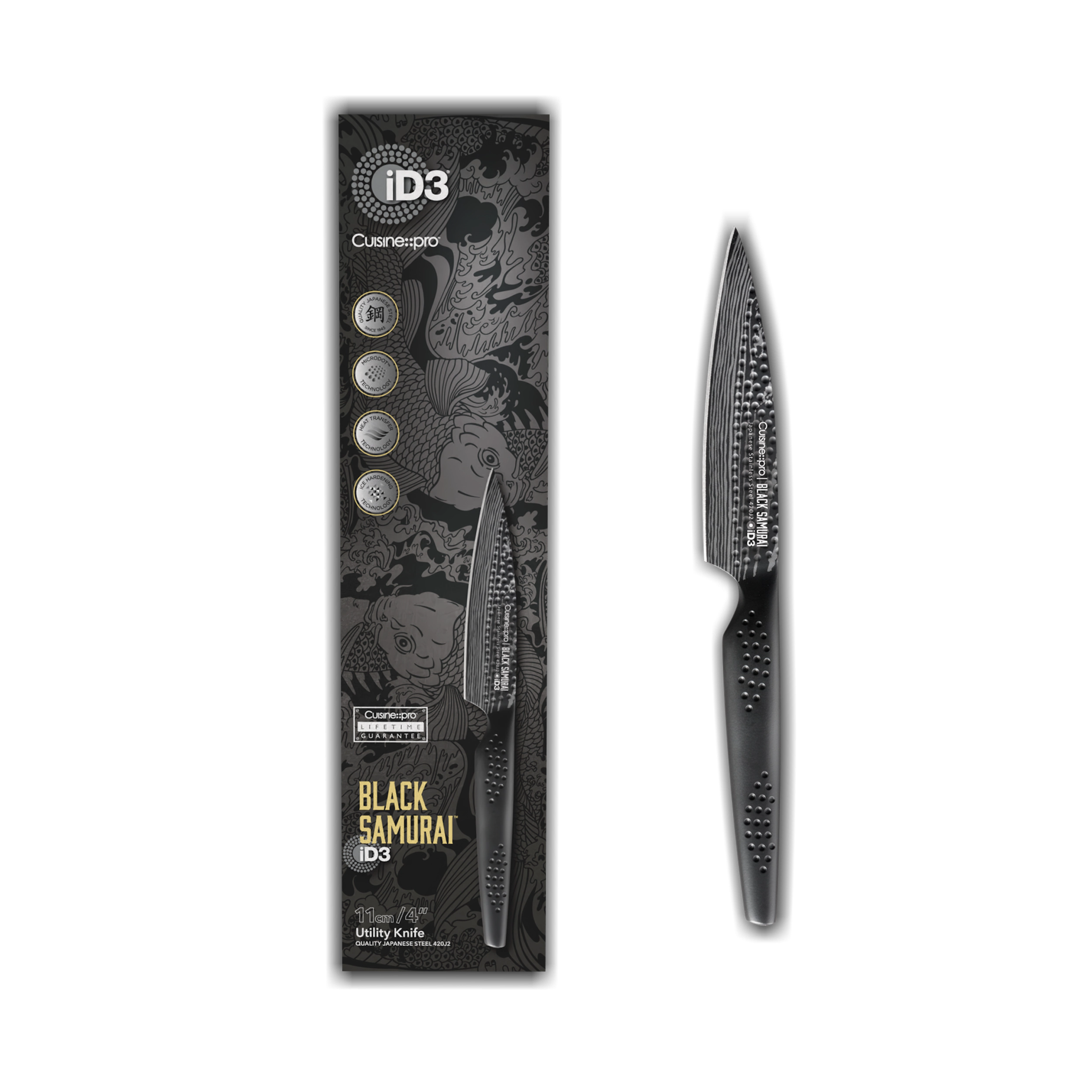 Cuisine::pro® iD3® BLACK SAMURAI Utility Knife 4"