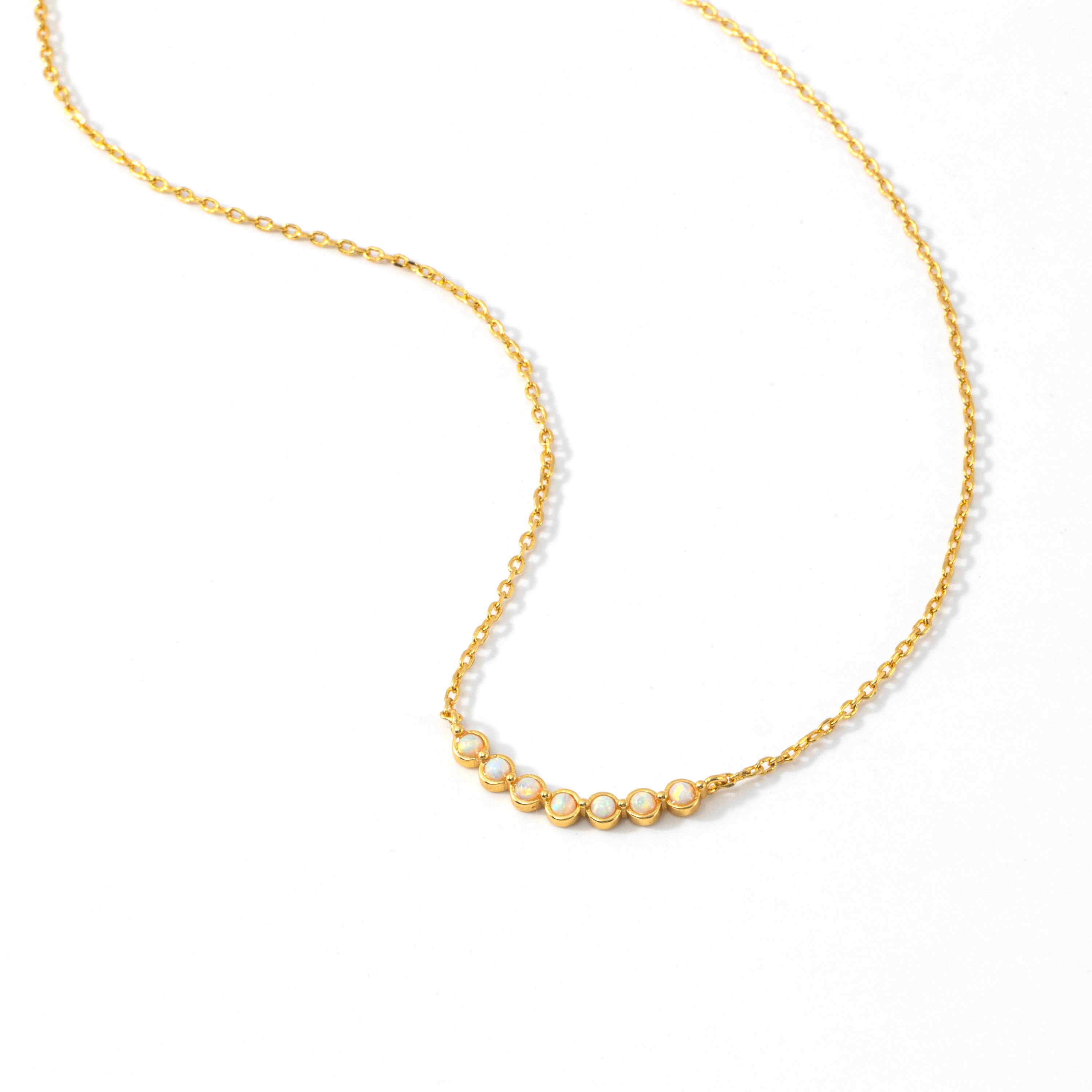 Mint & Lily Women's Opal Arc Necklace