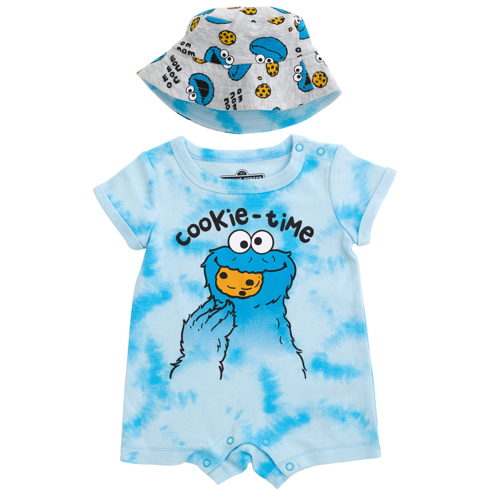 Sesame Street One Piece Romper and Hat Set