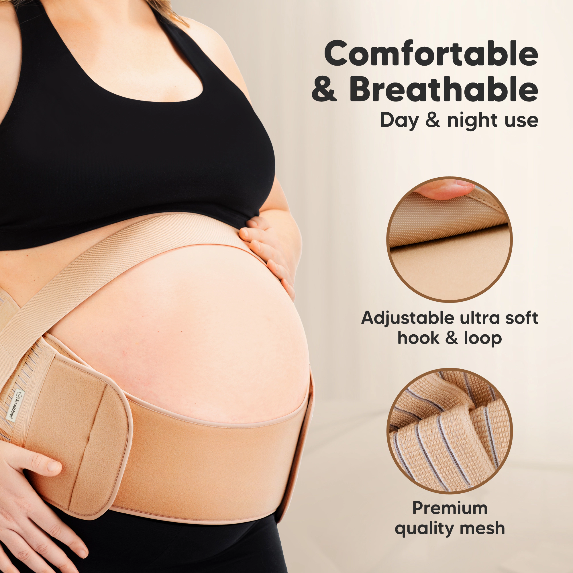 KeaBabies Nurture 2-in-1 Maternity Support Belt