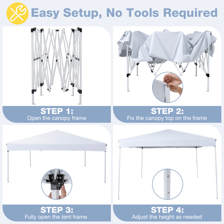 Hivvago 10 x 10 Feet Pop up Canopy Tent with Carrying Bag and 4 Sandbags