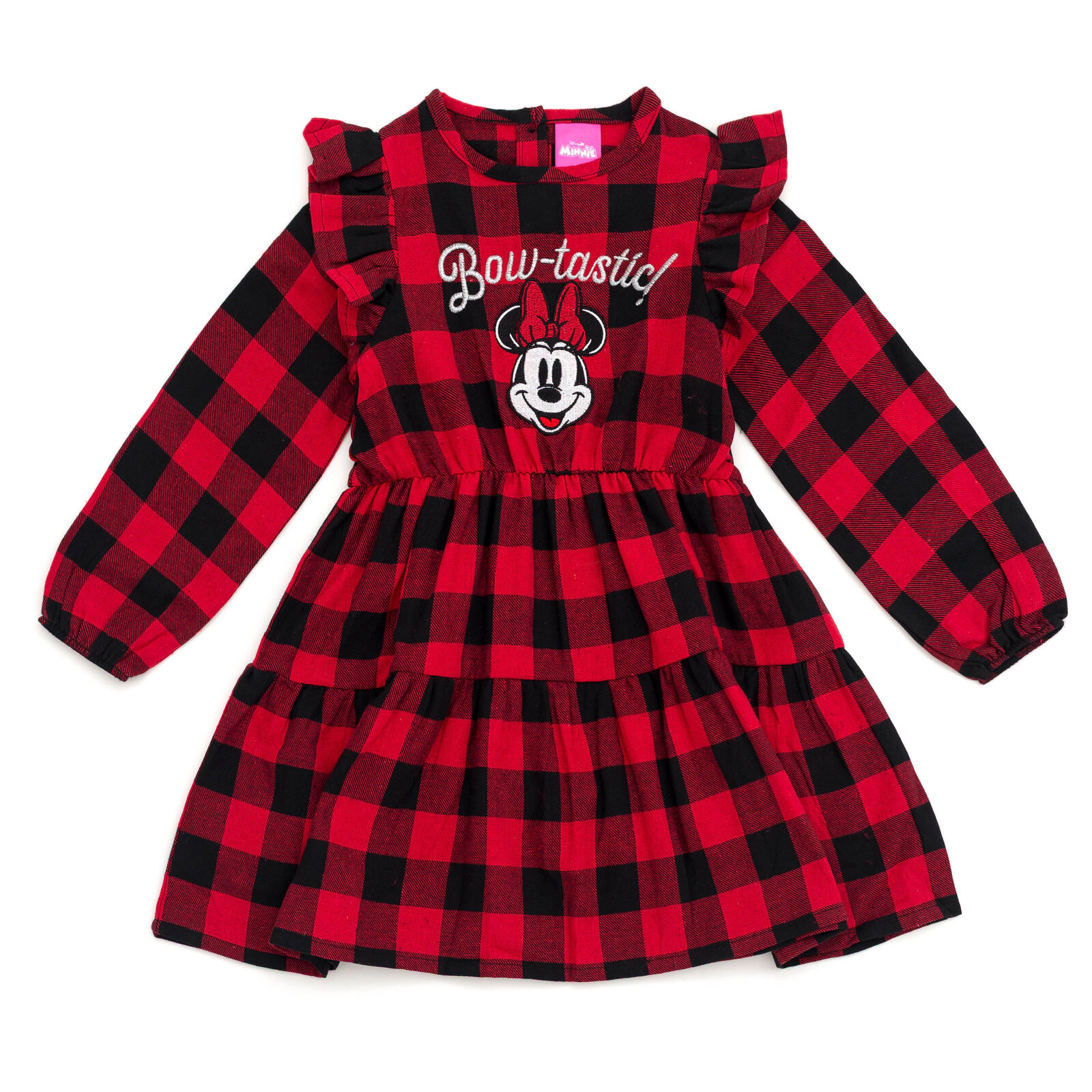 Disney Minnie Mouse Girls' Holiday Long Sleeve Dress