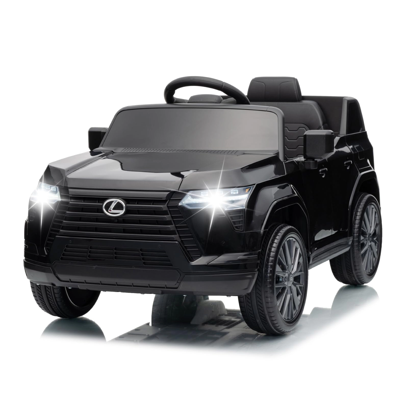 Licensed Lexus GX550 12V Kids Ride-On Car, Dual Control, 2.4G Remote, Bluetooth, LED Lights, Spring Suspension, Ages 3-6