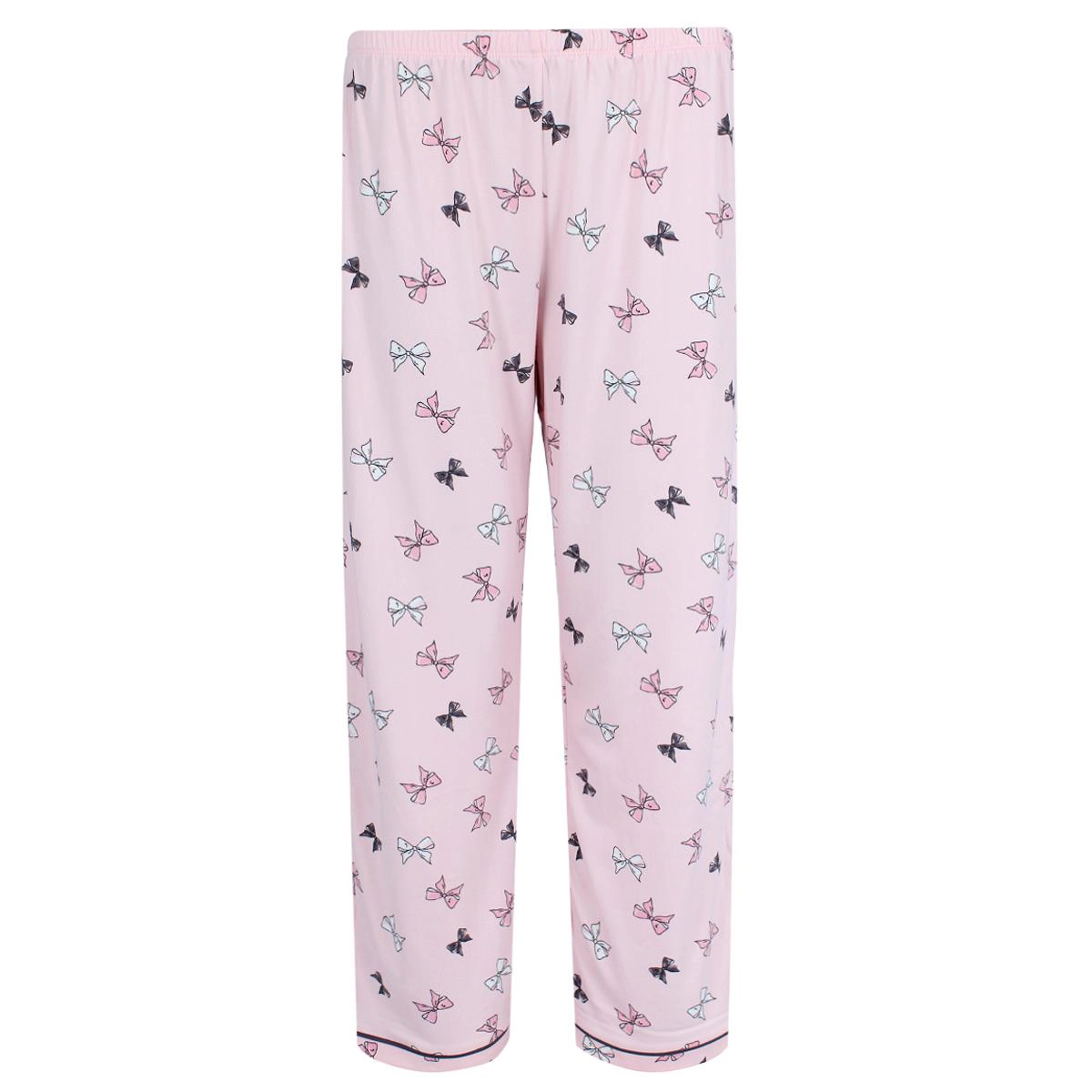 PJ Couture Women's Bow Sleeveless Matching Capri Pajama Set