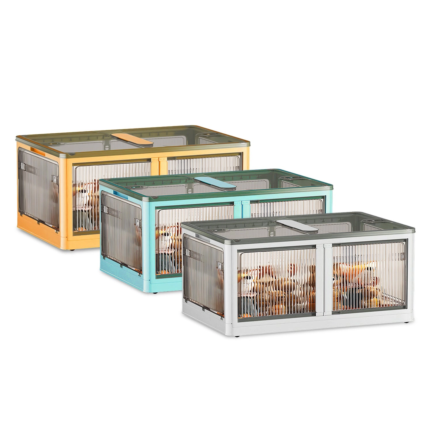 GBruno 3-Piece Foldable Storage Bins With Lids