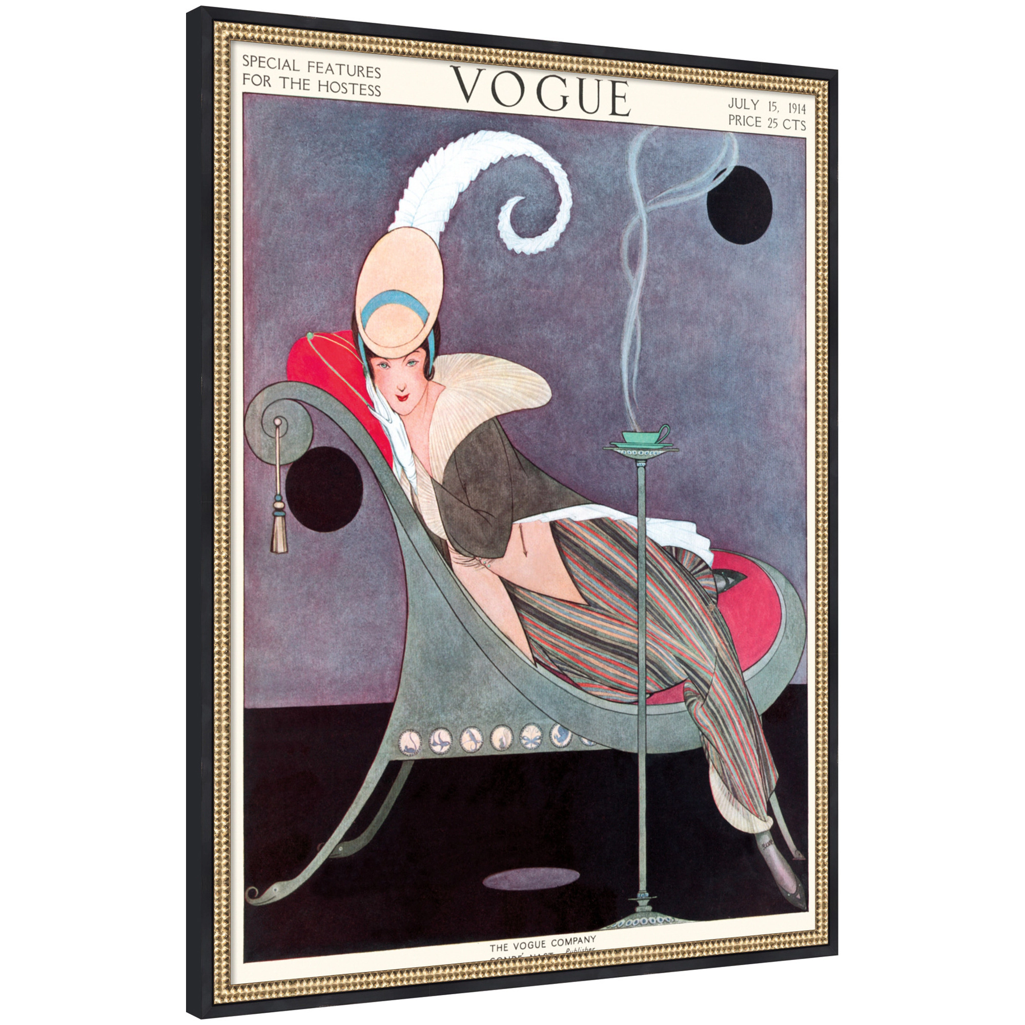 Amanti Art Vintage Fashion Cover IV Framed Canvas Wall Print