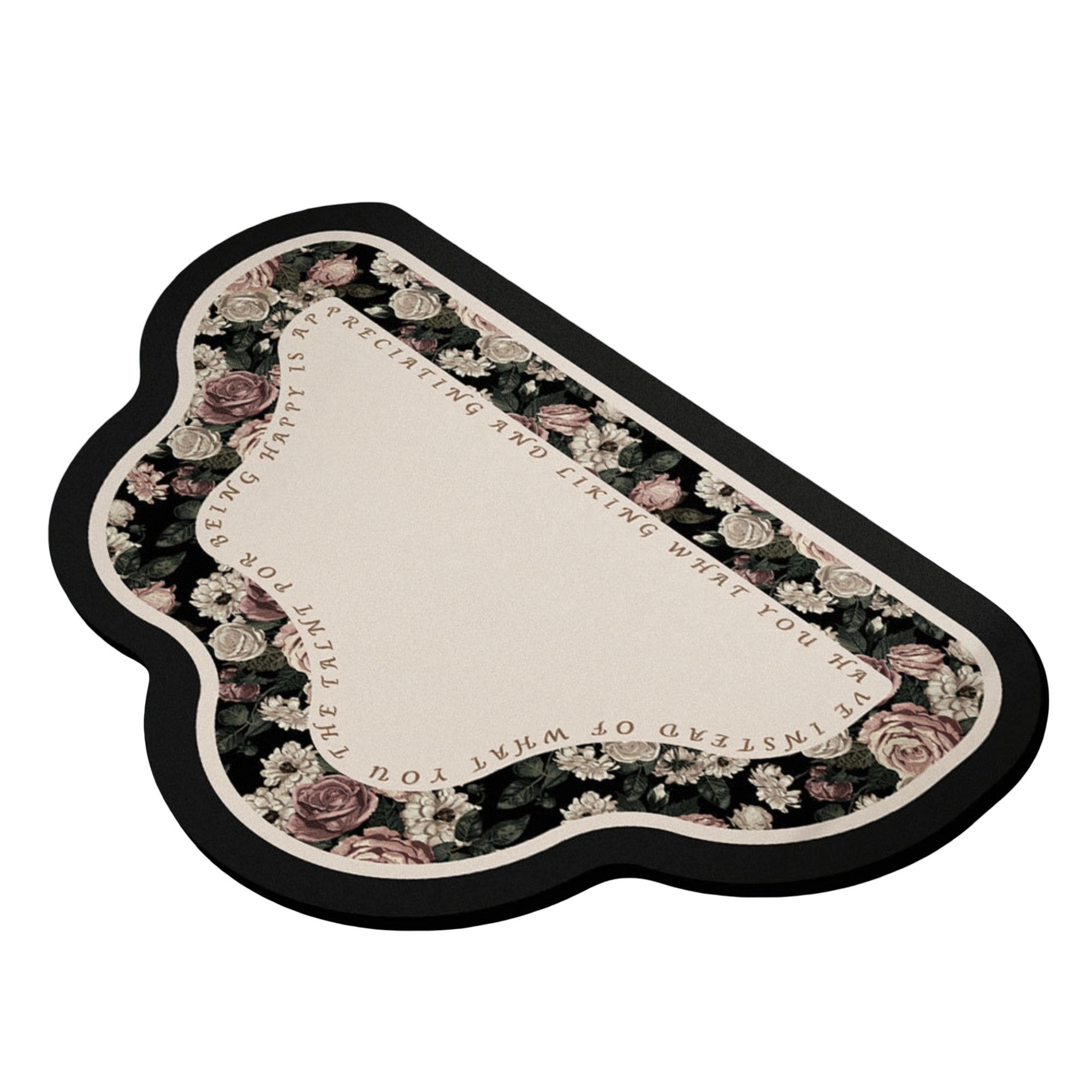 Alilang Unisex Irregular Shape Bathroom Floor Mat Non Slip Quick Dry Absorbent Bath Rug Soft Diatom Mud