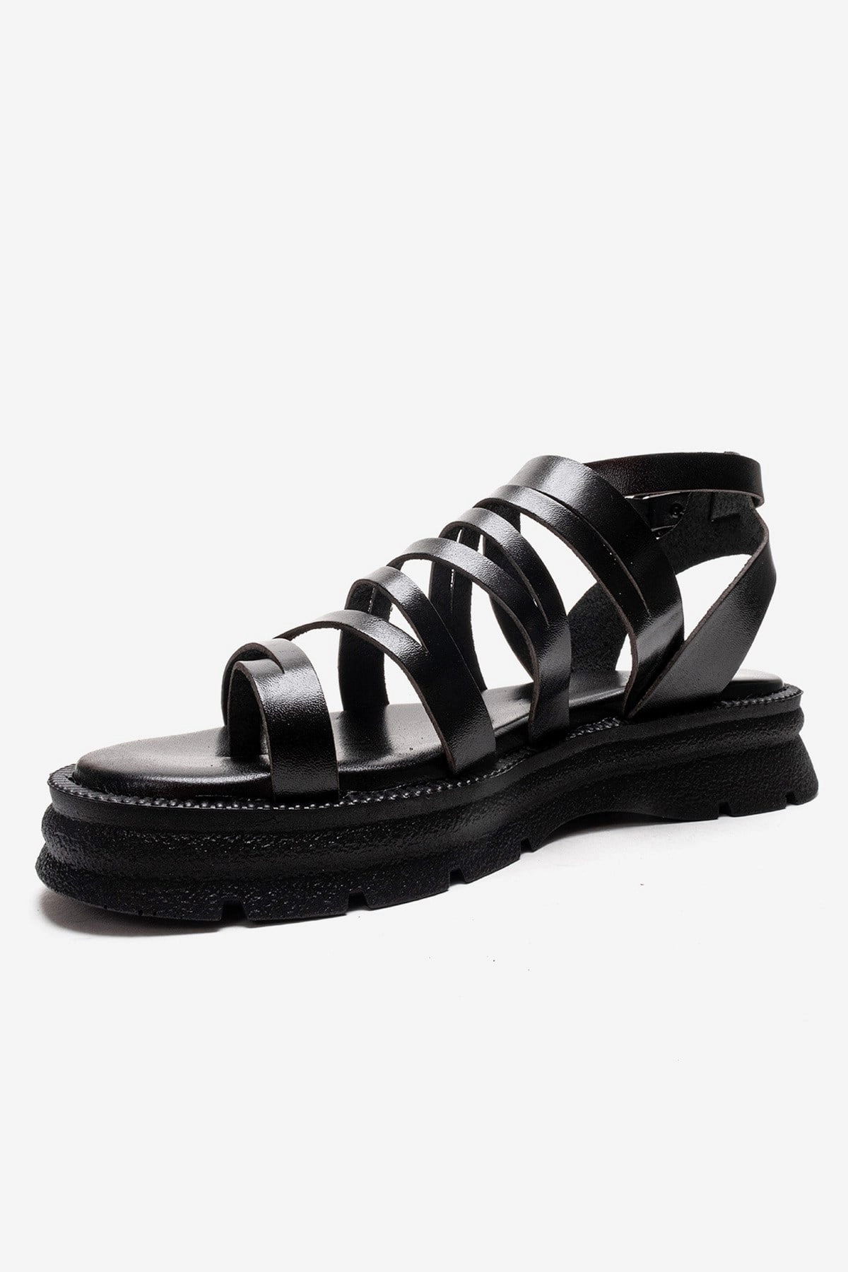 Forever & Always Womens Pelsa Leather Multi Strap Sandals