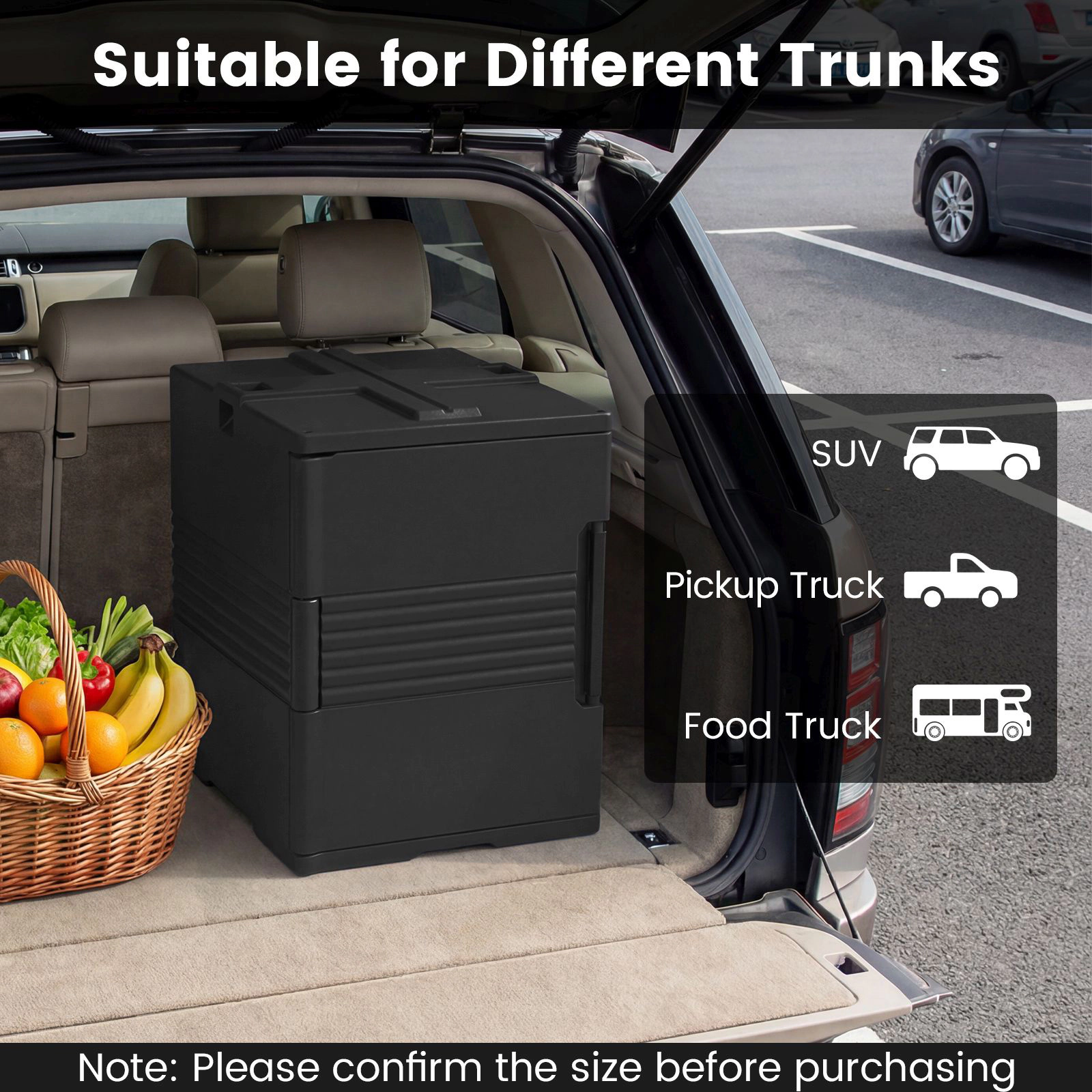 Slickblue Picnic Basket Insulated Food Carrier with Shelves