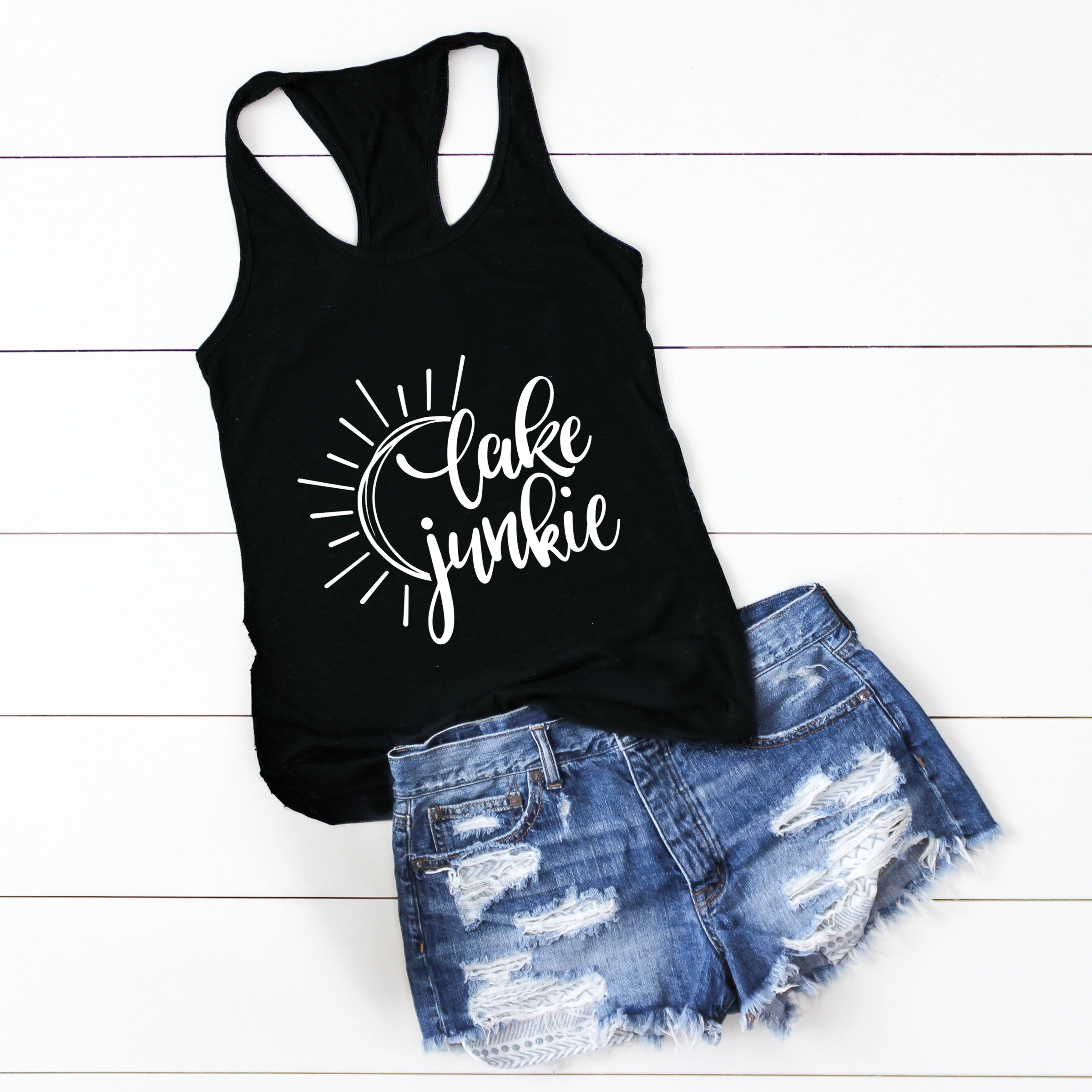 Simply Sage Market - Lake Junkie Women's Graphic Racerback Tank Top