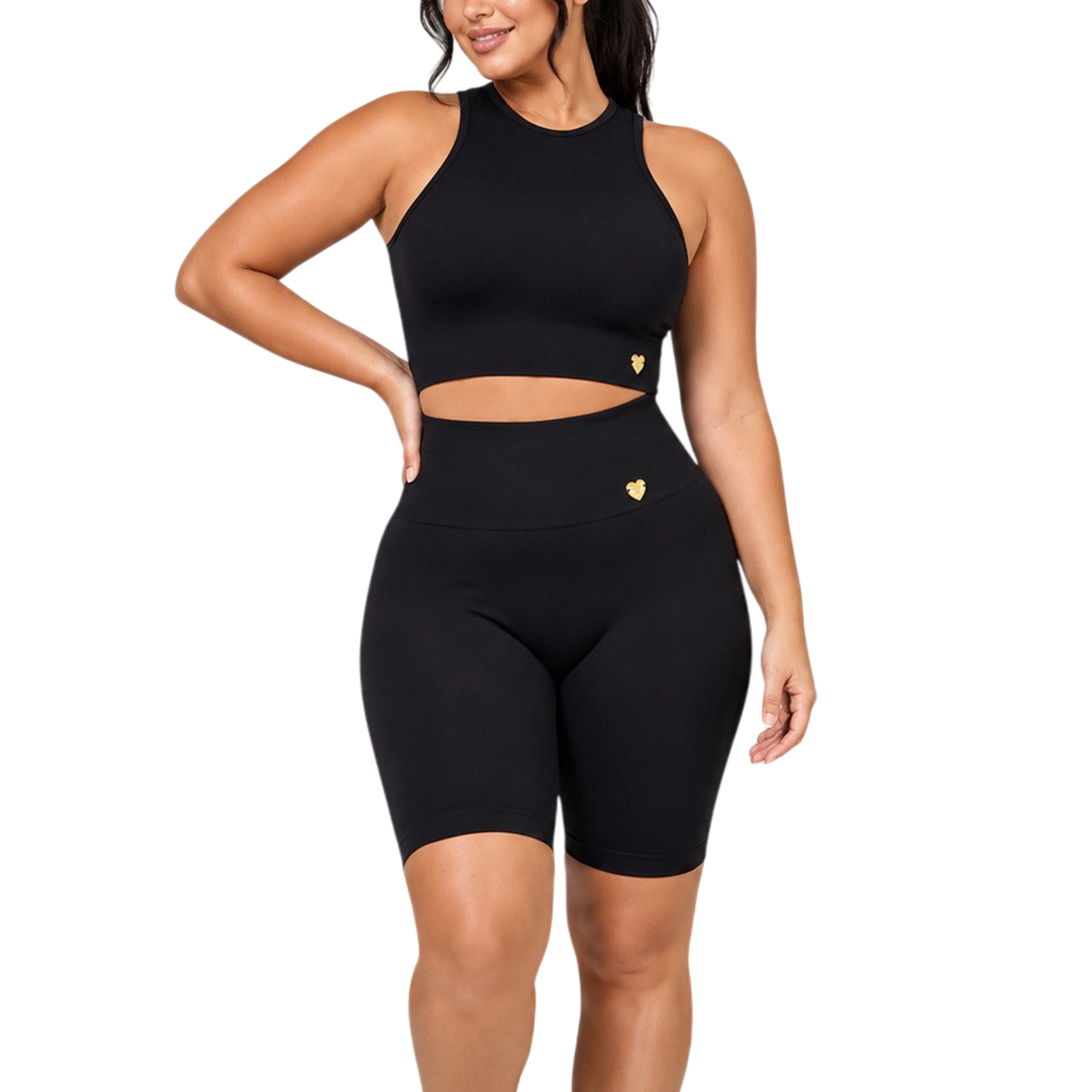 Yahaira Women's Shaping Shorts Double Tummy Tank Top Set