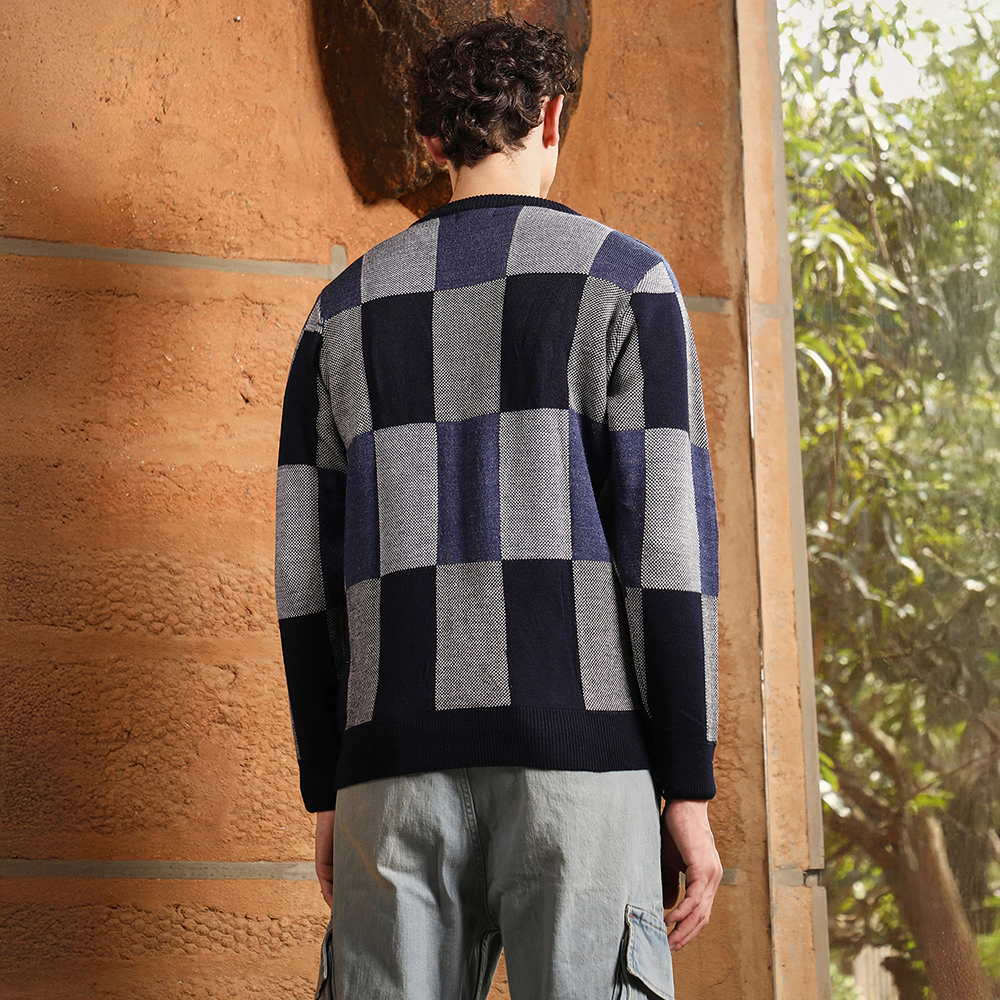 Cahoot Block Check Pullover Sweater