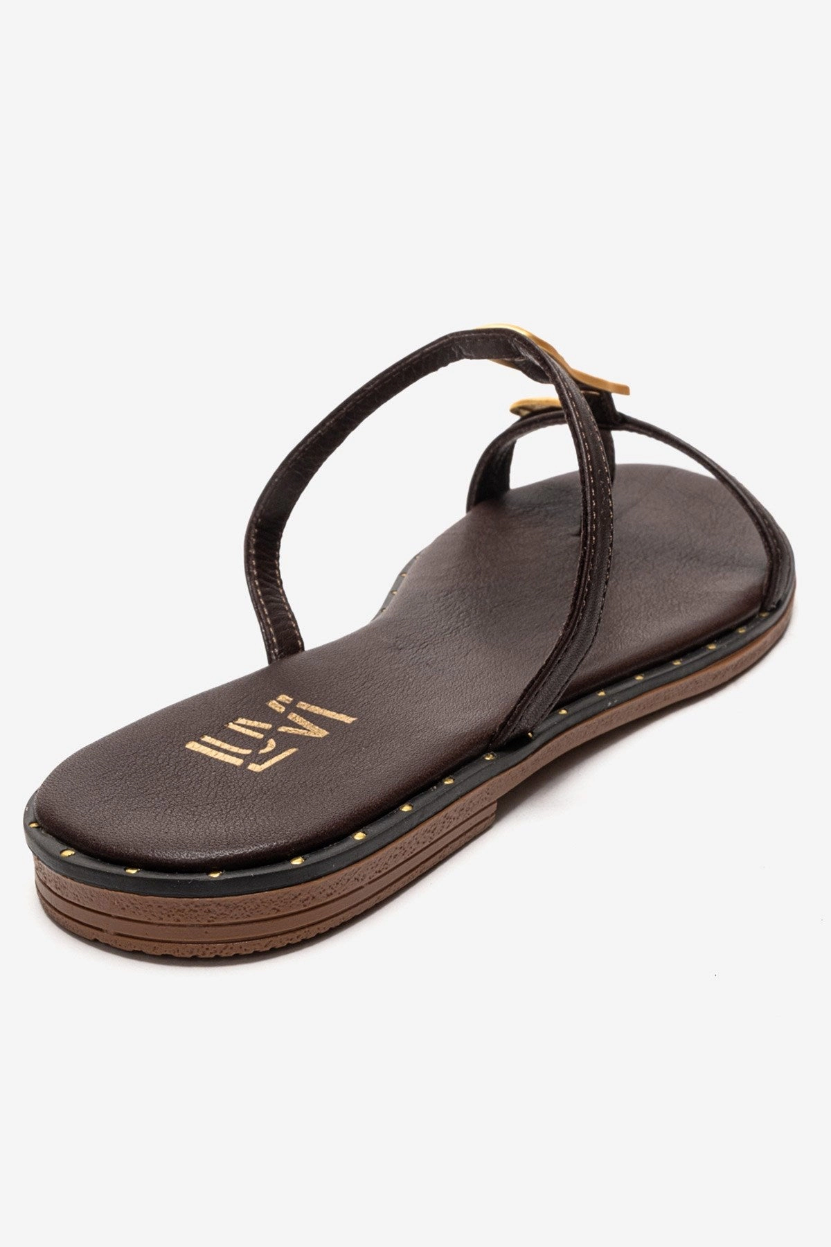 Forever & Always Womens Tessa Leather Thong Sandals