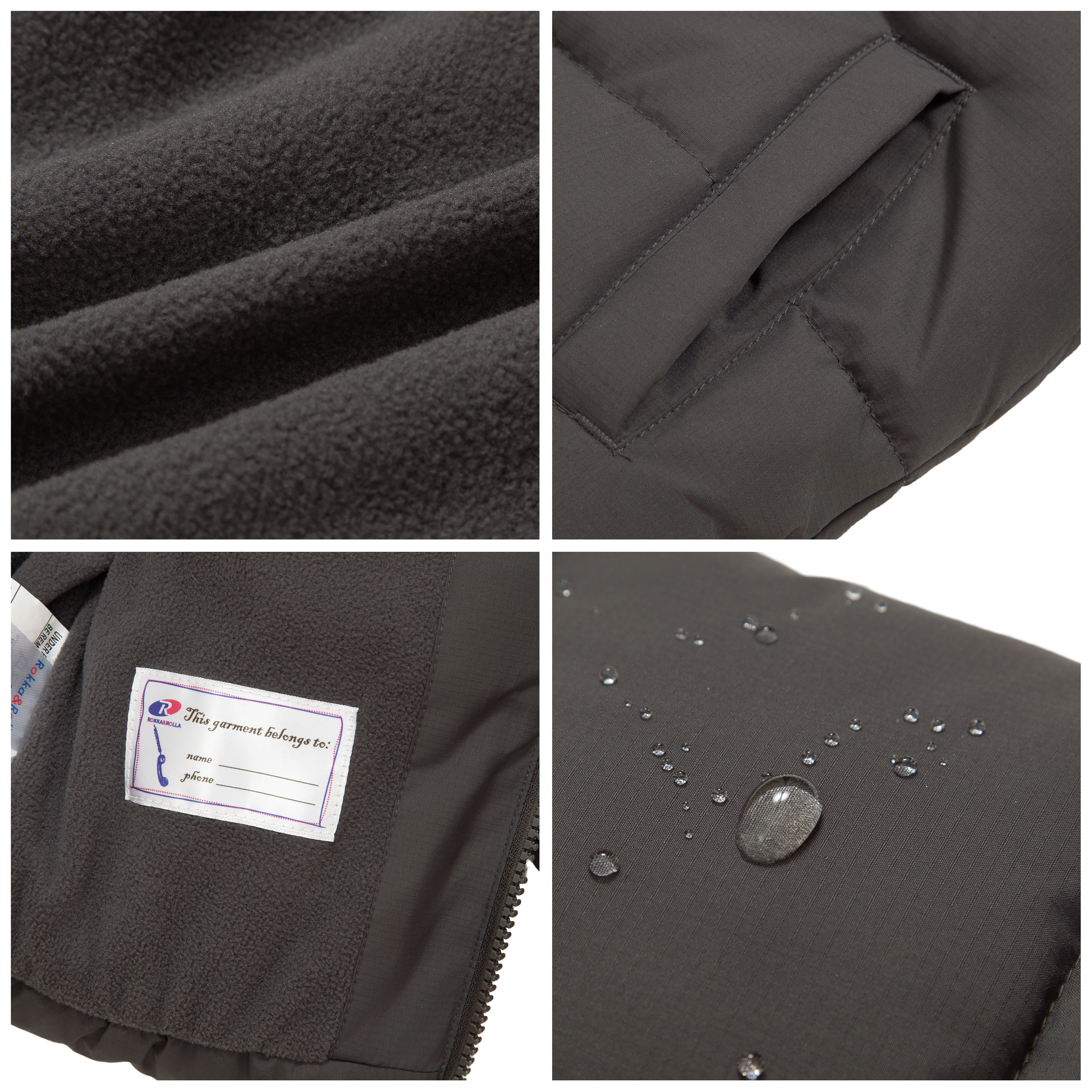Rokka&Rolla Toddler Boys Water-Resistant Fleece-Lined Puffer Jacket