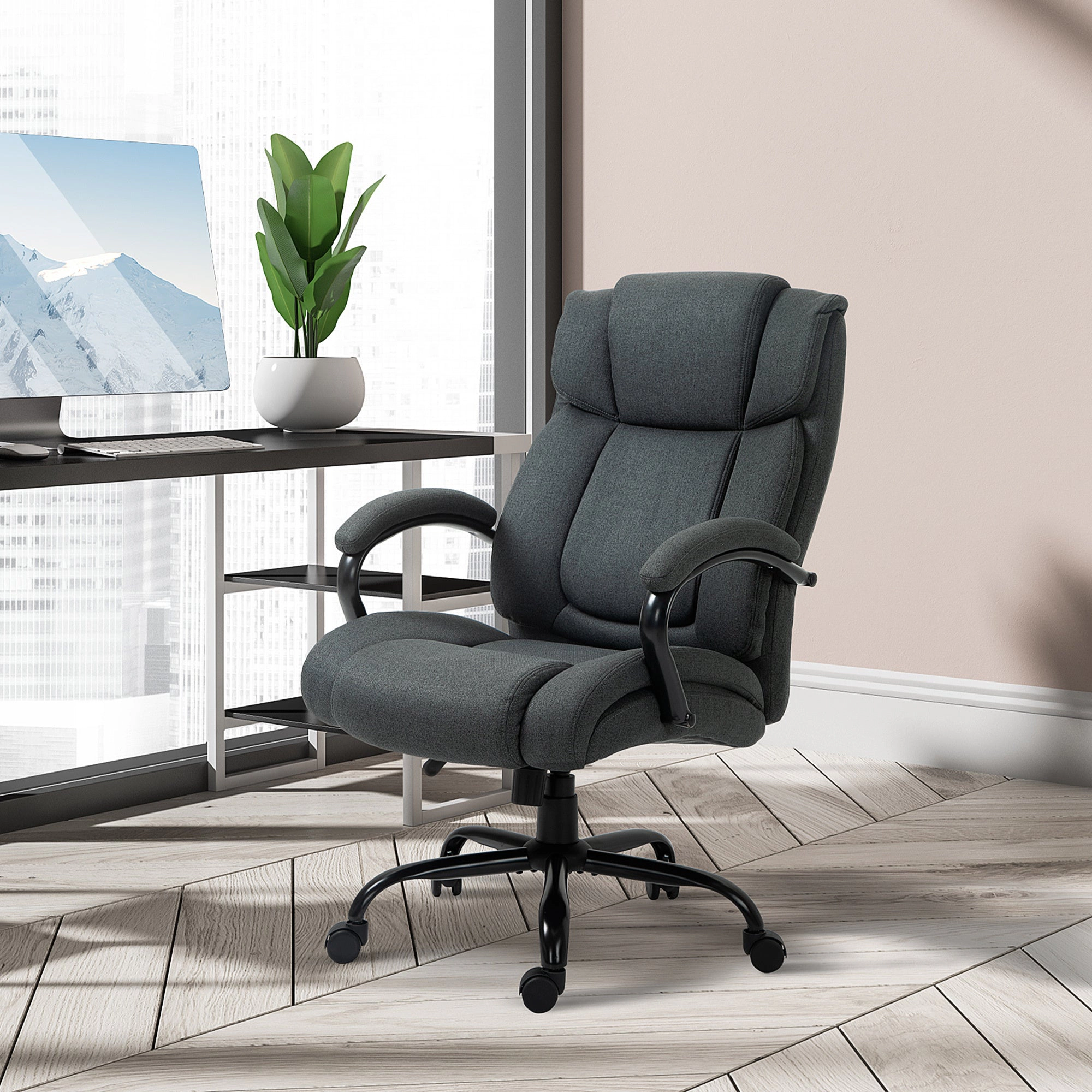 Platinum-Level Office Chairs Big and Tall Office Chair With Wide Seat And High Back, Durable, Adjustable Height, Swivel