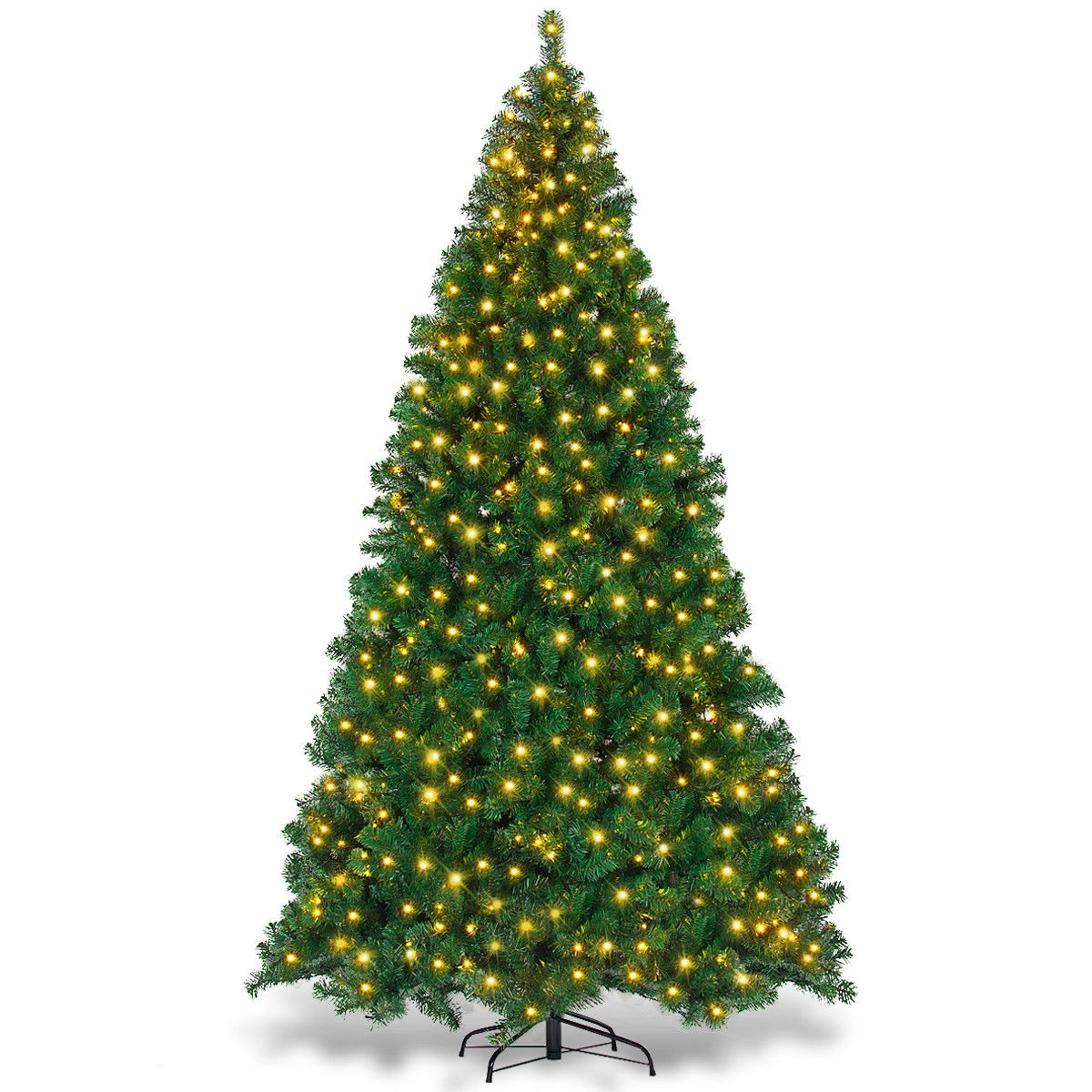 LJG 9 Feet Pre-Lit PVC Artificial Christmas Tree with 700 LED Lights