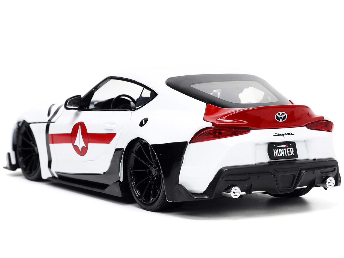 Jada 2020 Toyota Supra White and Rick Hunter Diecast Figurine "Robotech" "Hollywood Rides" Series 1/24 Diecast