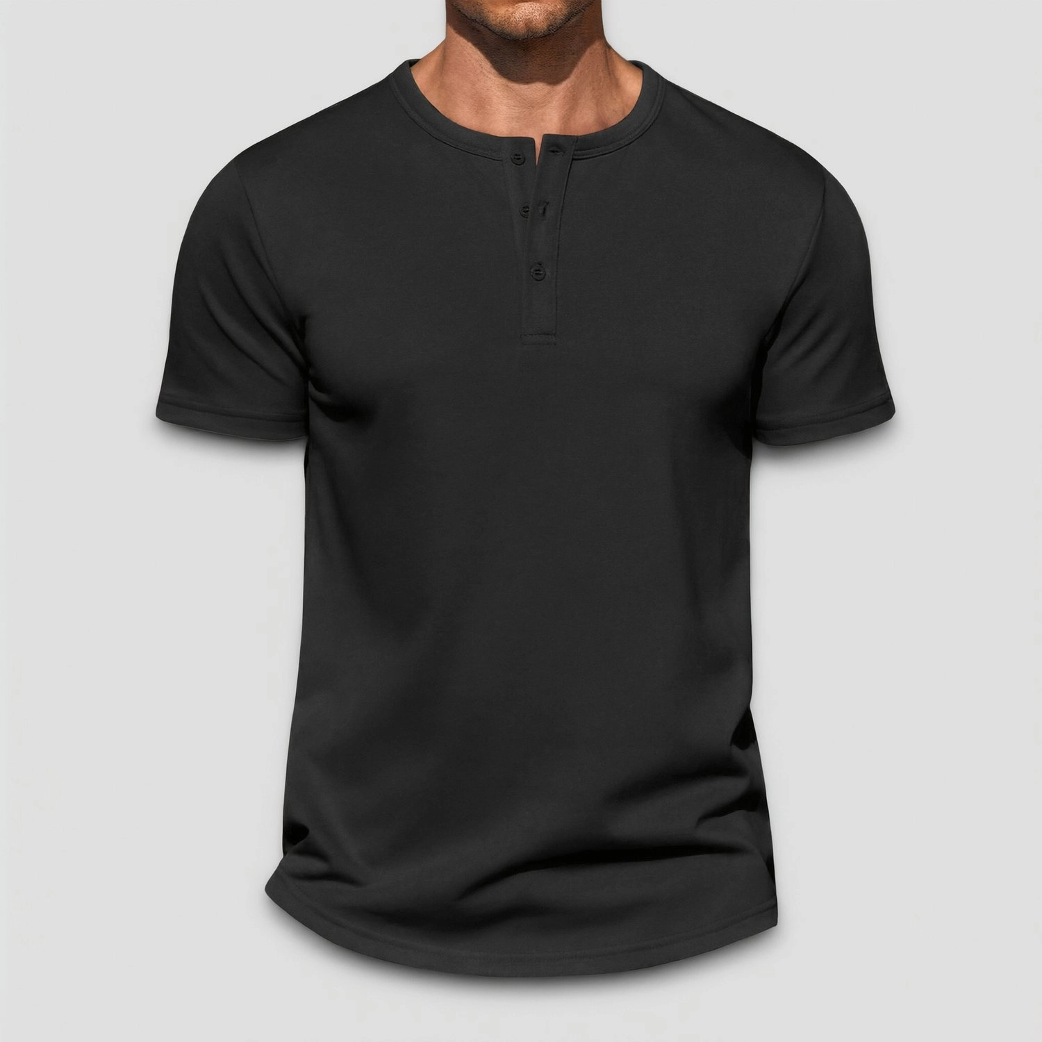 COOFANDY Mens Casual Short Sleeve Henley Shirt  Button Placket Crew Neck Tee