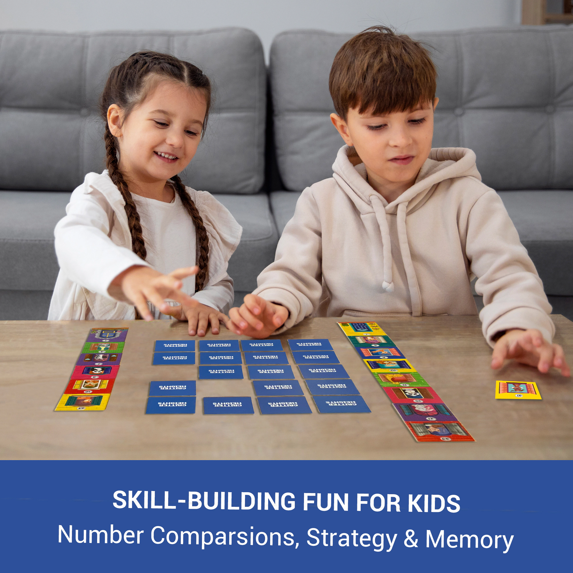 Chalk & Chuckles Critter Heights Memory Game - 2-4 Players