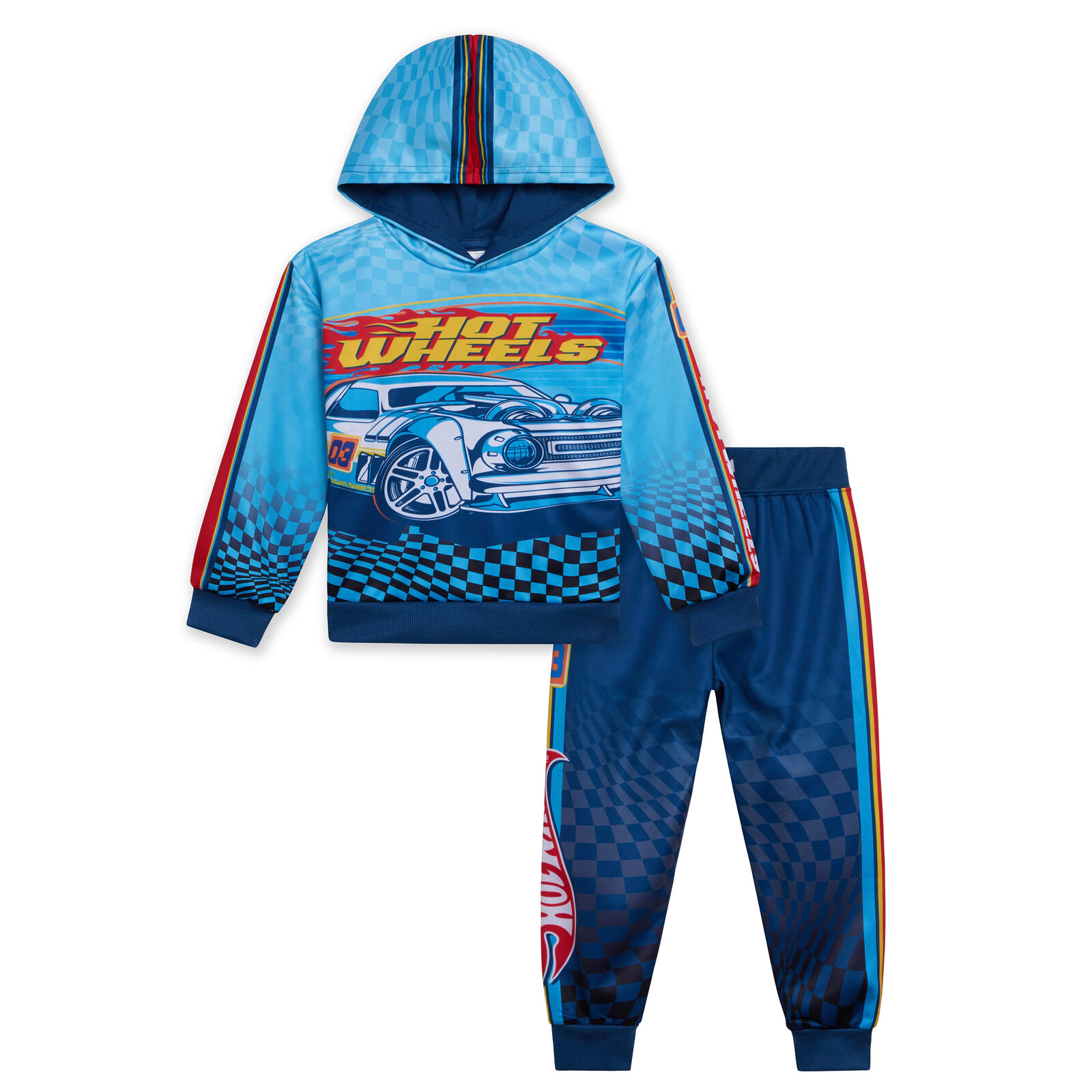 Hot Wheels Boys' Racing Fleece Hoodie and Pants Set
