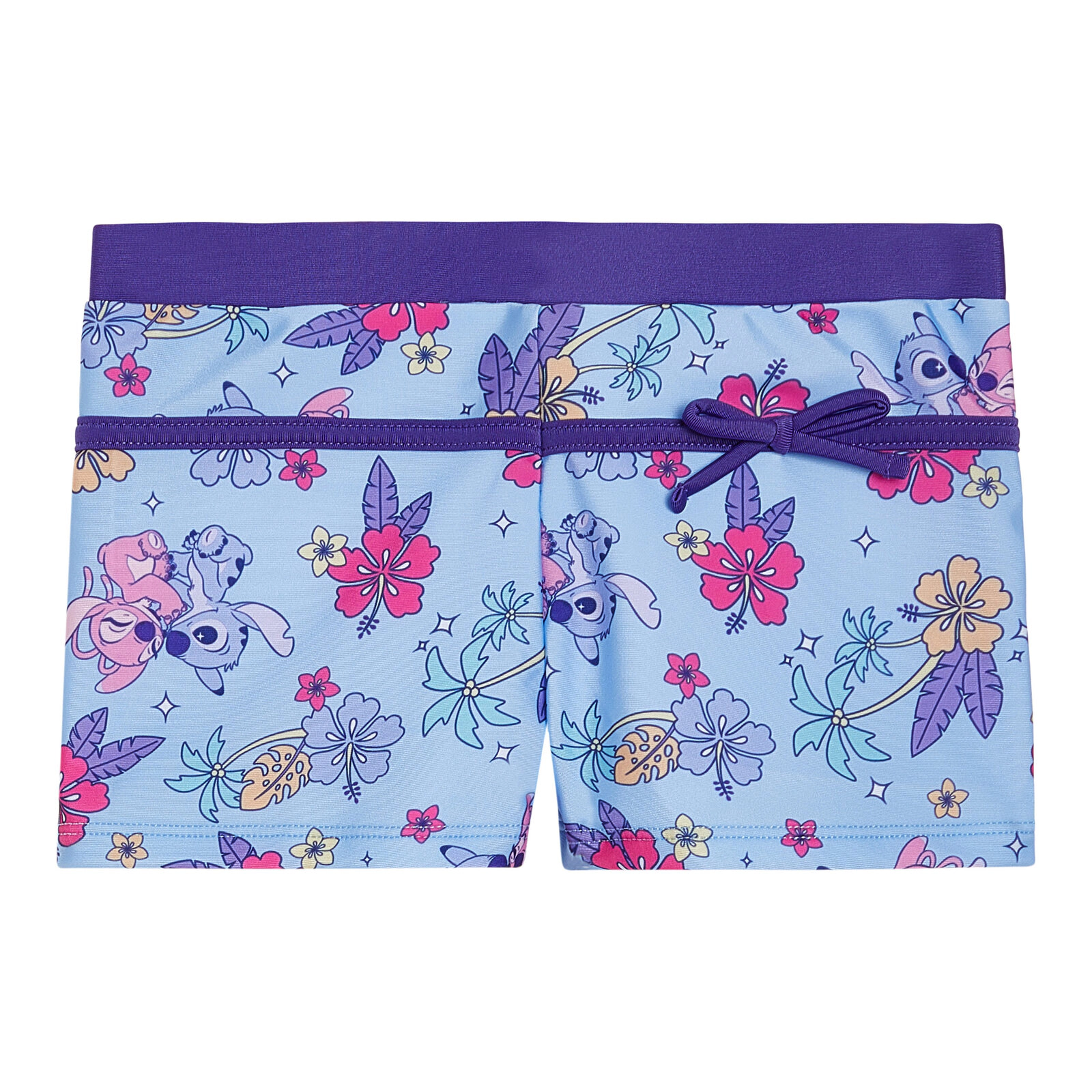 Disney Lilo & Stitch Girls' Swimwear 2-Piece Tankini and Swim Shorts Set