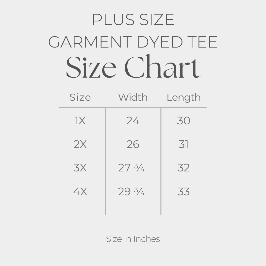 Simply Sage Market - Hello Sunshine Tall Women's Plus Sized Garment Dyed Graphic T-Shirt